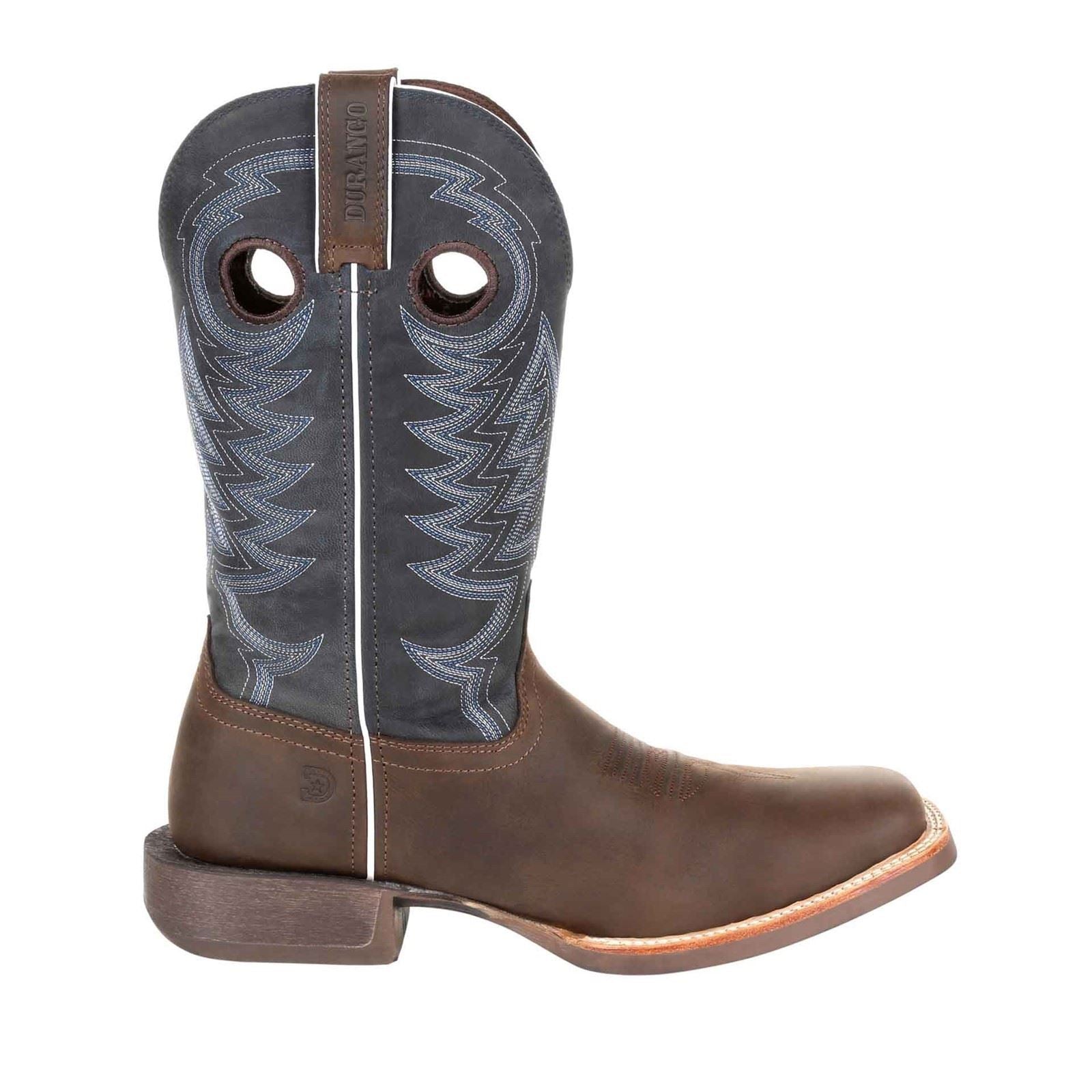 Durango Rebel Pro Herrenstiefel Aus Belgischem Braun/Denim Blauem Leder