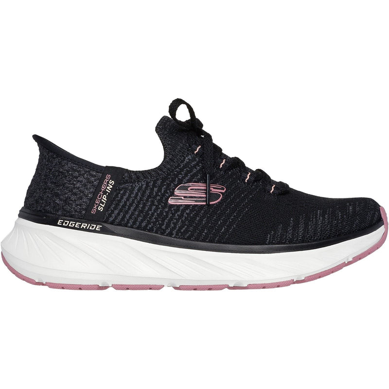 Skechers Edgeride Impression Damen Stoffschuhe In Schwarz/Rosa