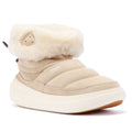 Flower Mountain Fami Mid Damen-Stiefel Aus Beigem Veloursleder