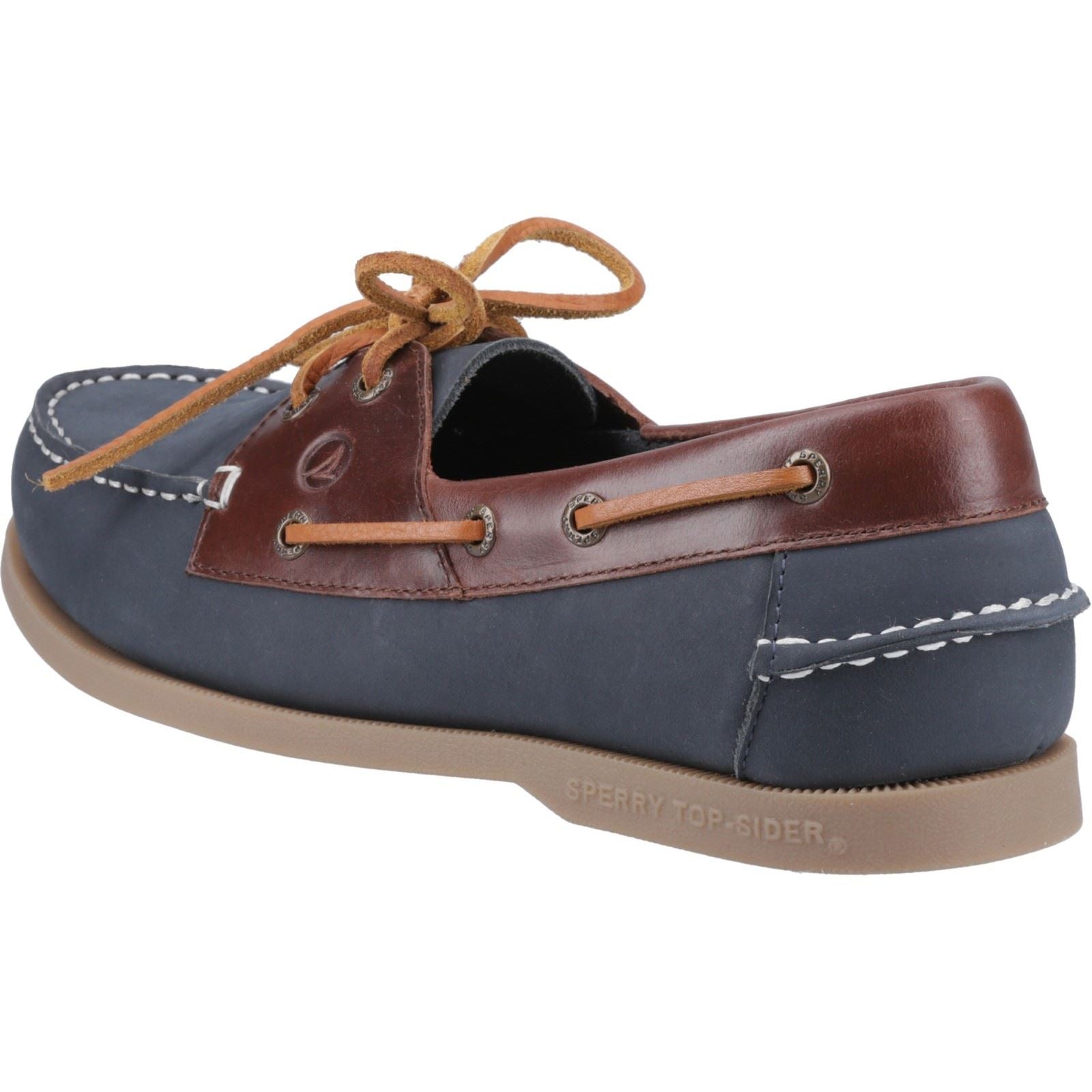 Sperry Tacoma Herren Bootsschuhe Aus Leder In Marineblau/Braun