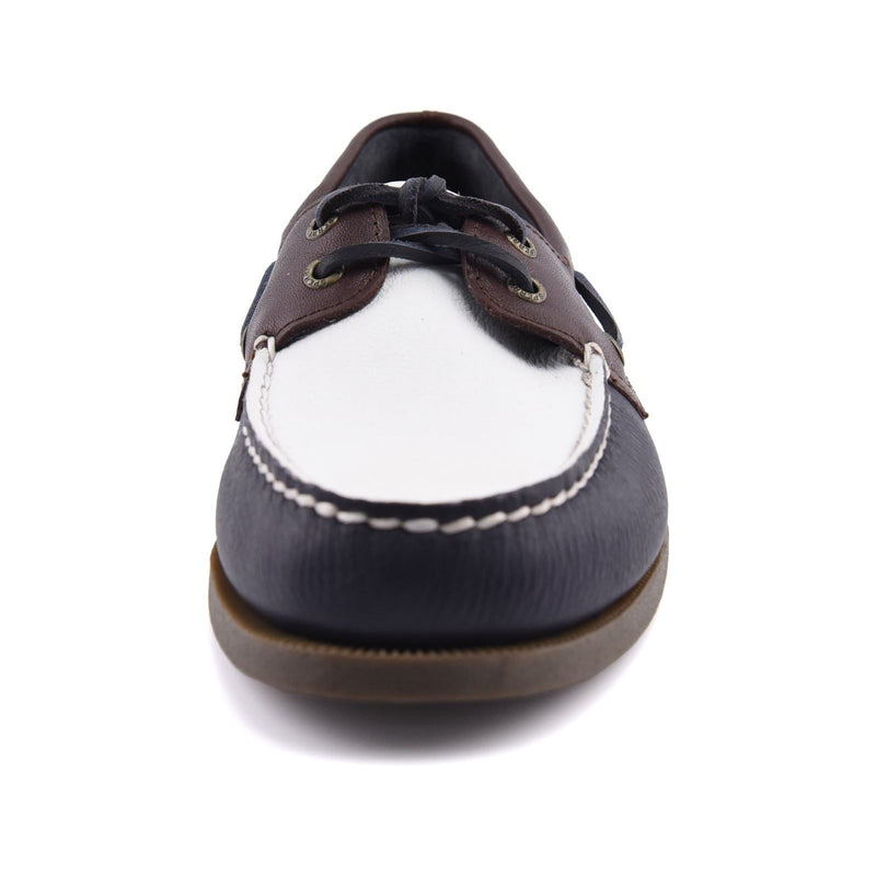 Sperry Authentic Original 2 Eye Herren Bootsschuhe Aus Leder In Marineblau/Weiß/Braun