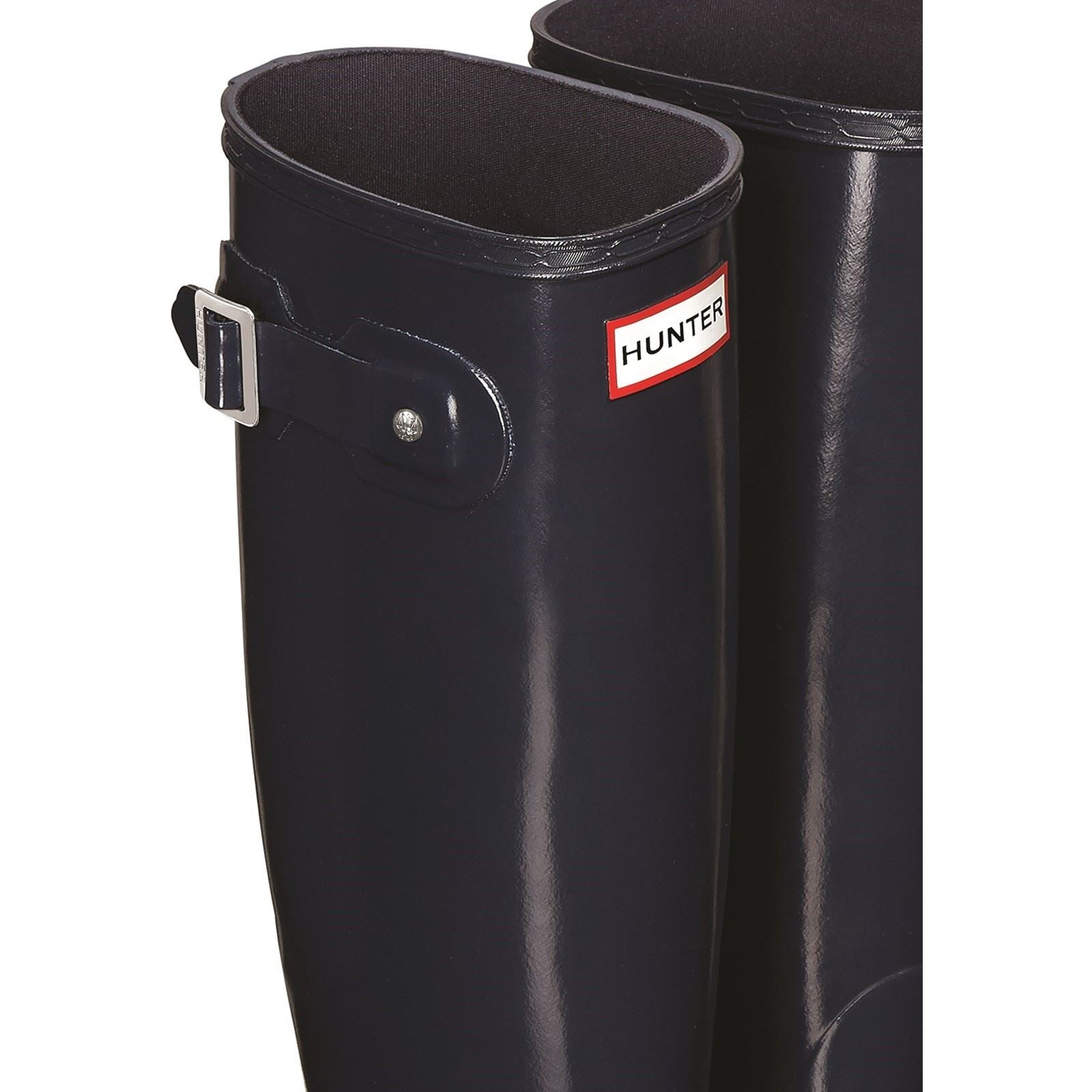 Hunter Original Tall Gloss Gummistiefel Für Damen In Marineblau