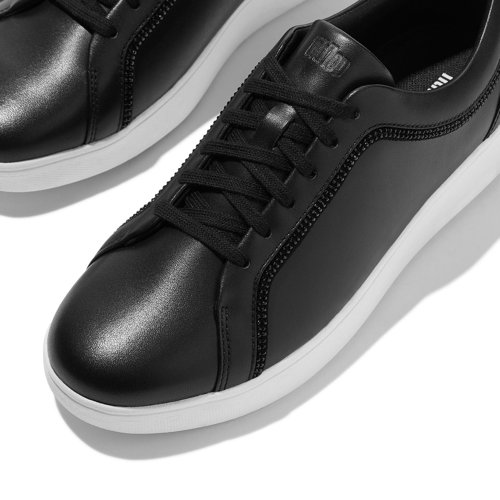 Fitflop Rally Leder Damen Schwarze Sneaker