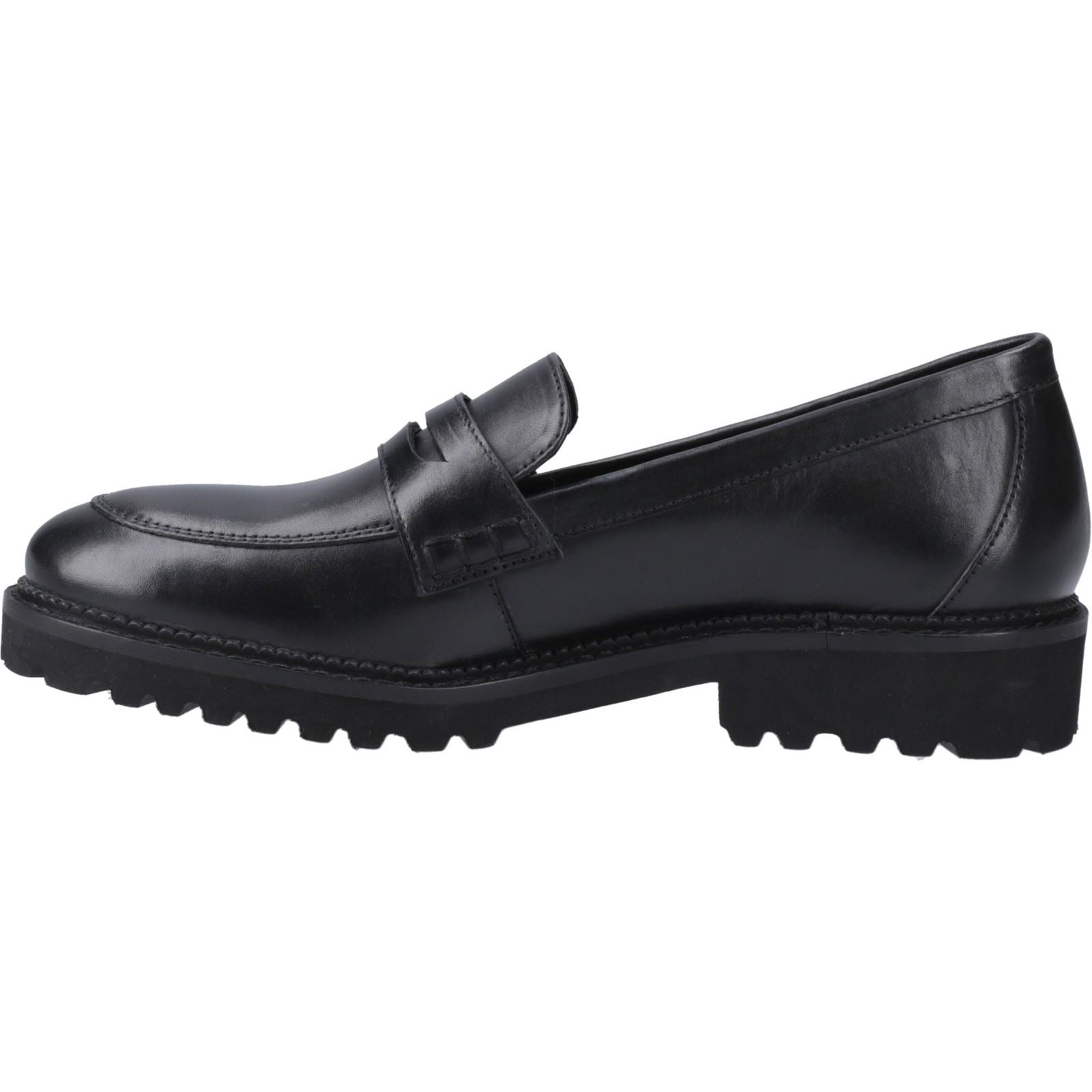 Hush Puppies Grazia Mädchenschwarze Slipper Aus Leder
