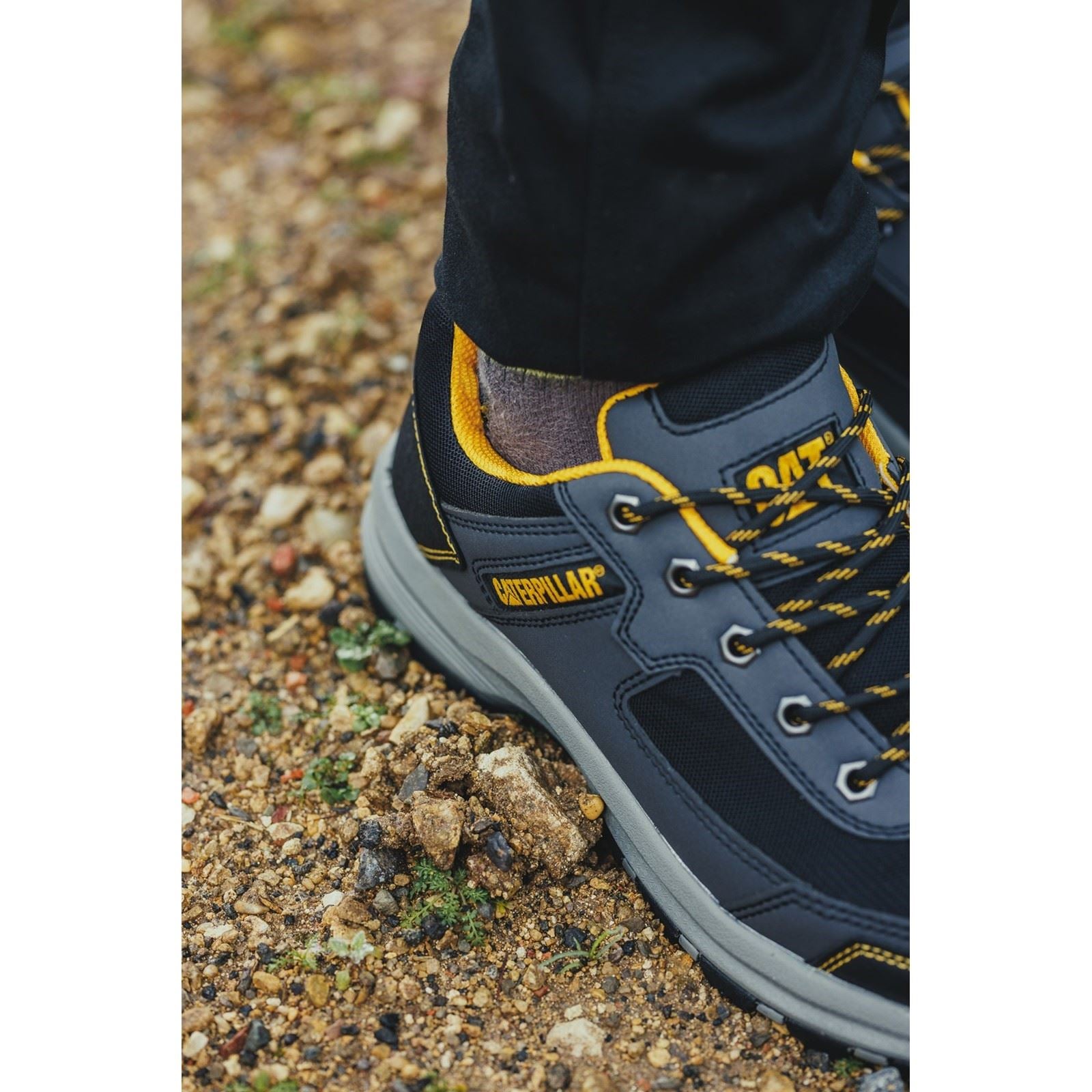 Caterpillar Elmore Low Synthetische Graue Sicherheitsausführung Schuhe