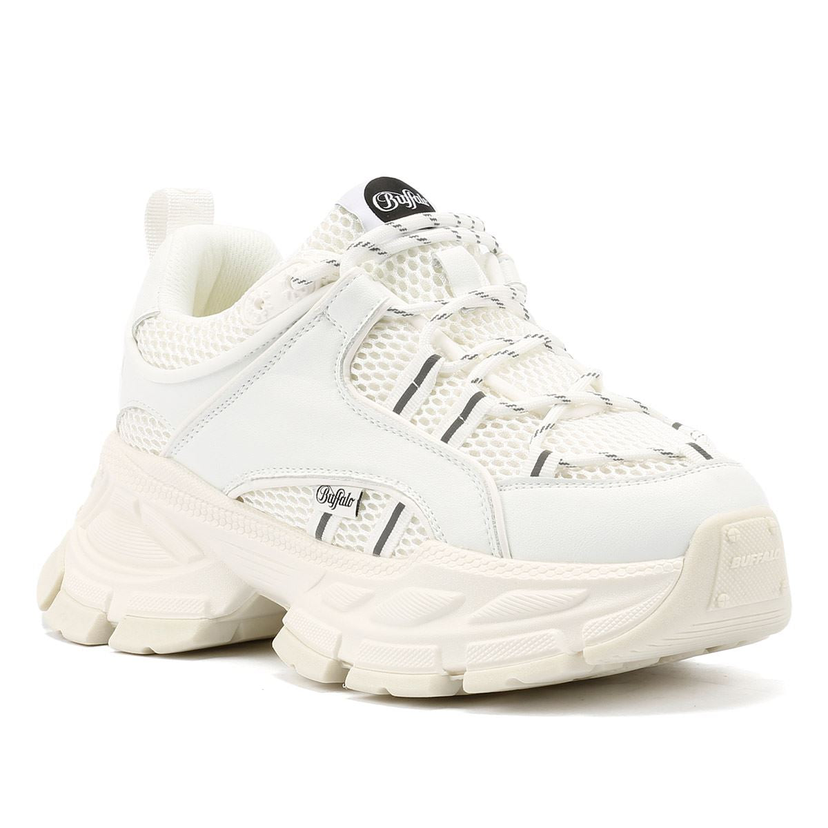 Buffalo Saturn Lace Damen Weiße Turnschuhe