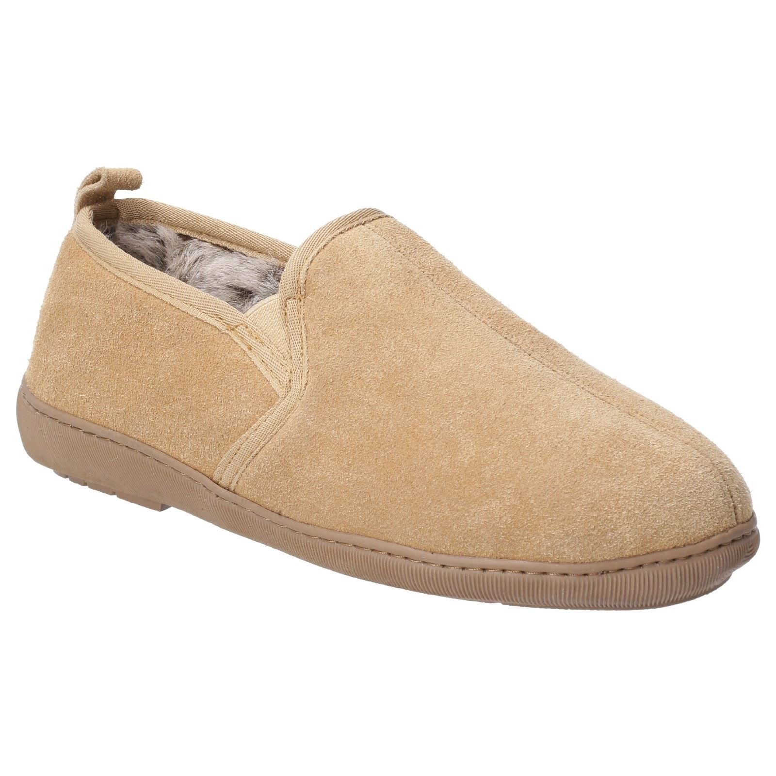Hush Puppies Arnold Wildleder-Hausschuhe Für Herren In Beigefarben