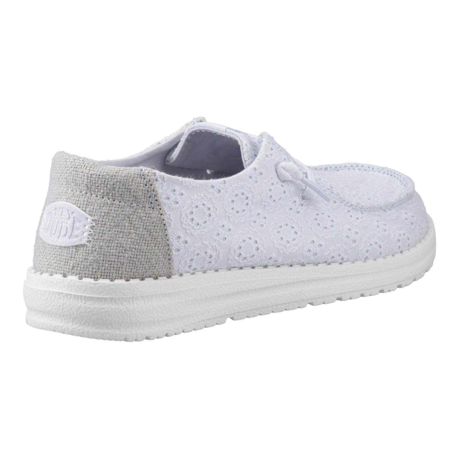 HEYDUDE Wendy Eyelet Lace Frauen Mokassin Schuhe Aus Baumwollmischung In Antikblau