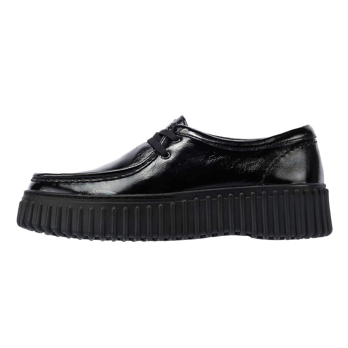 Clarks Main Torhill Bee Lacklederne Schwarze Damenschuhe
