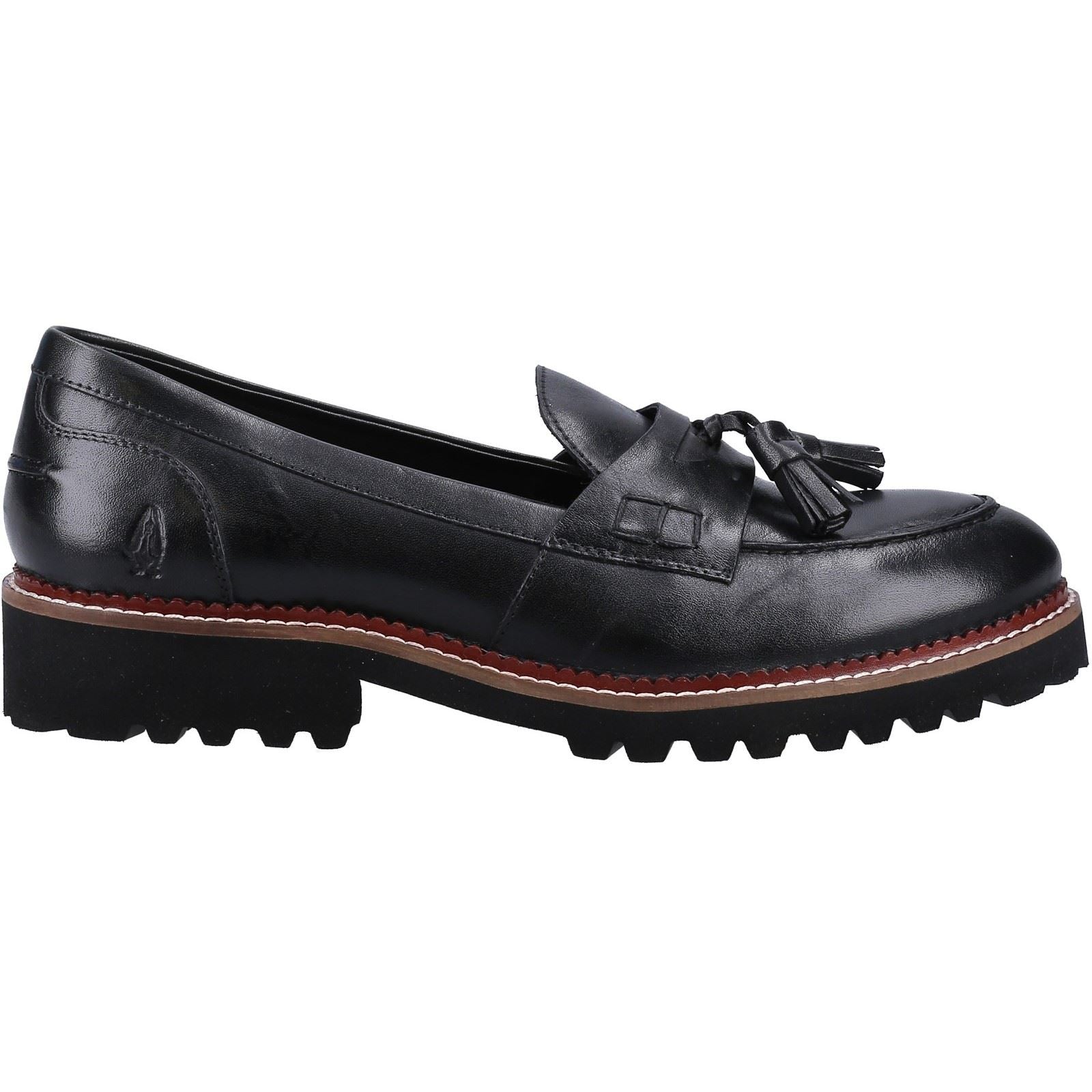 Hush Puppies Ginny Damen Schwarze Farbe Lederloafer