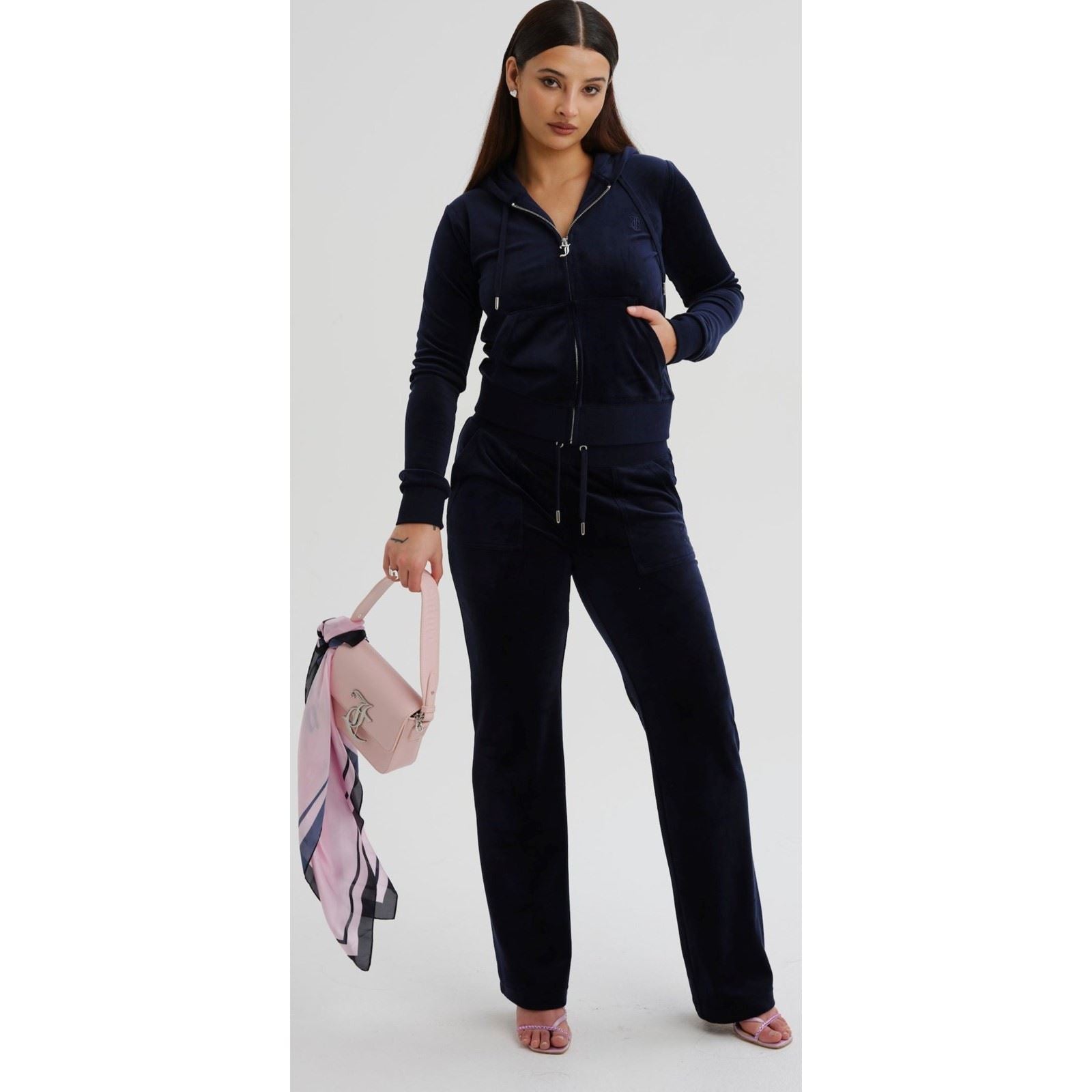 Juicy Couture Del Ray Polyester Damen Blaue Jogginghosen