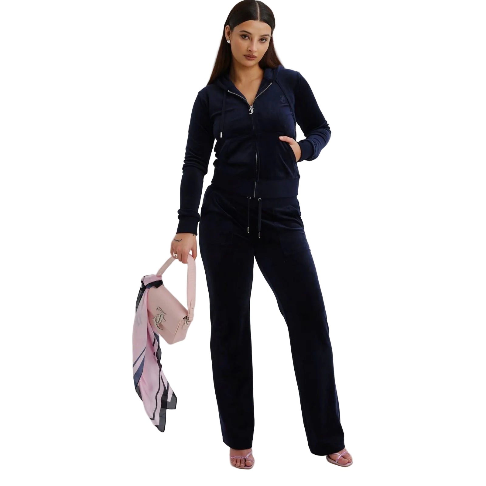 Juicy Couture Del Ray Polyester Damen Blaue Jogginghosen