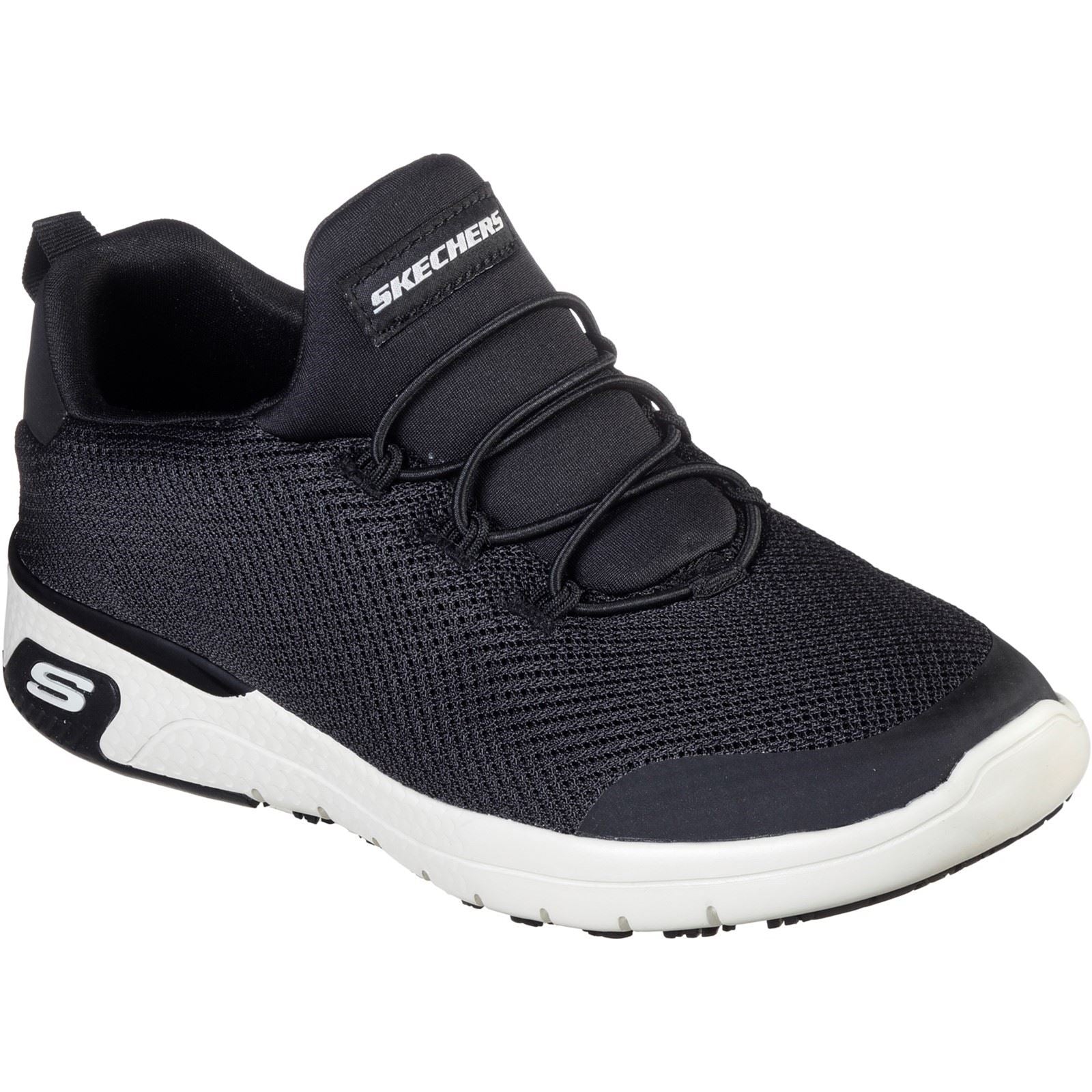 Skechers Workwear Marsing Waiola SR Mesh Damen Schwarz/Weiß Sneaker