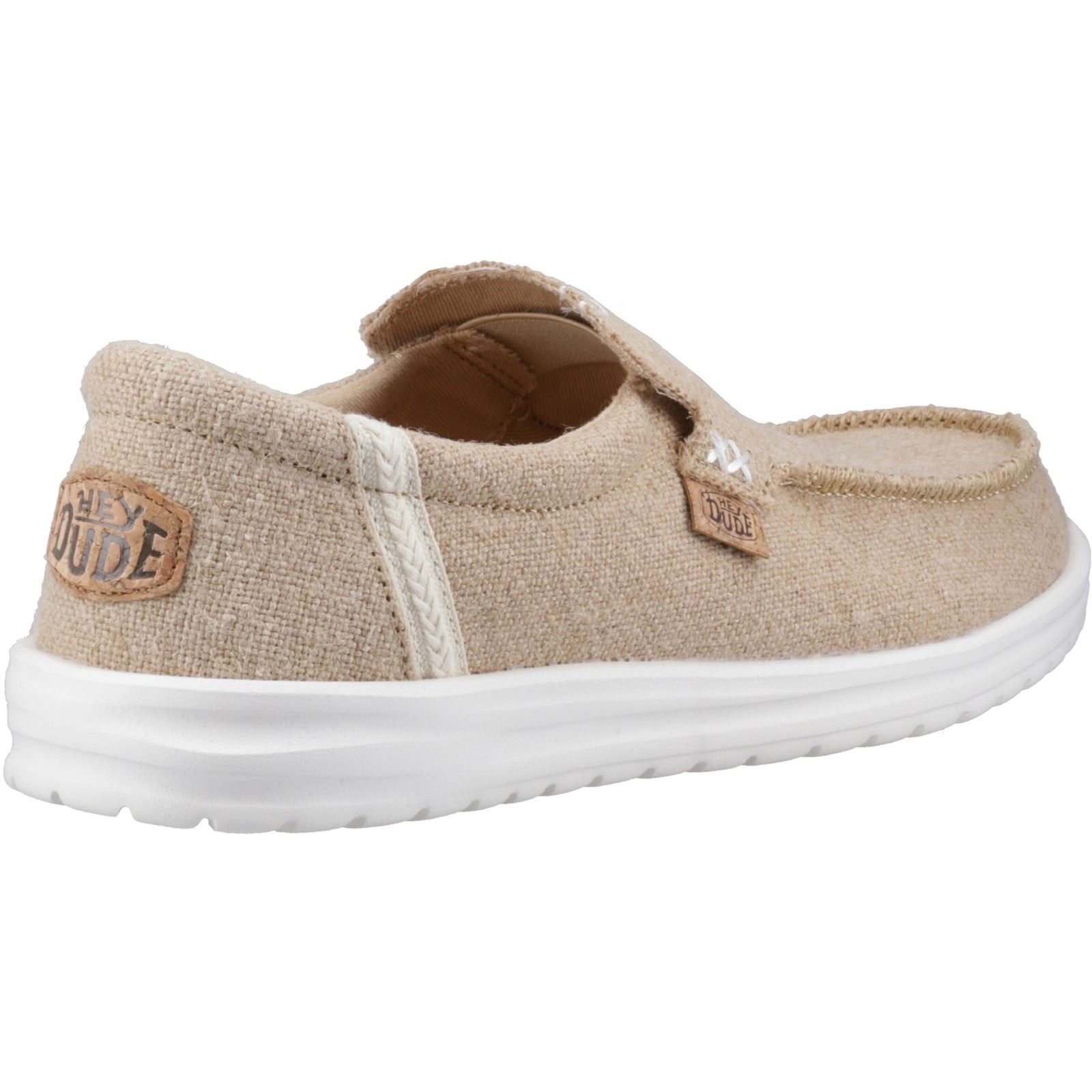 HEYDUDE Mikka Jute Linen Herren Irisch Creme Mokassin Schuhe