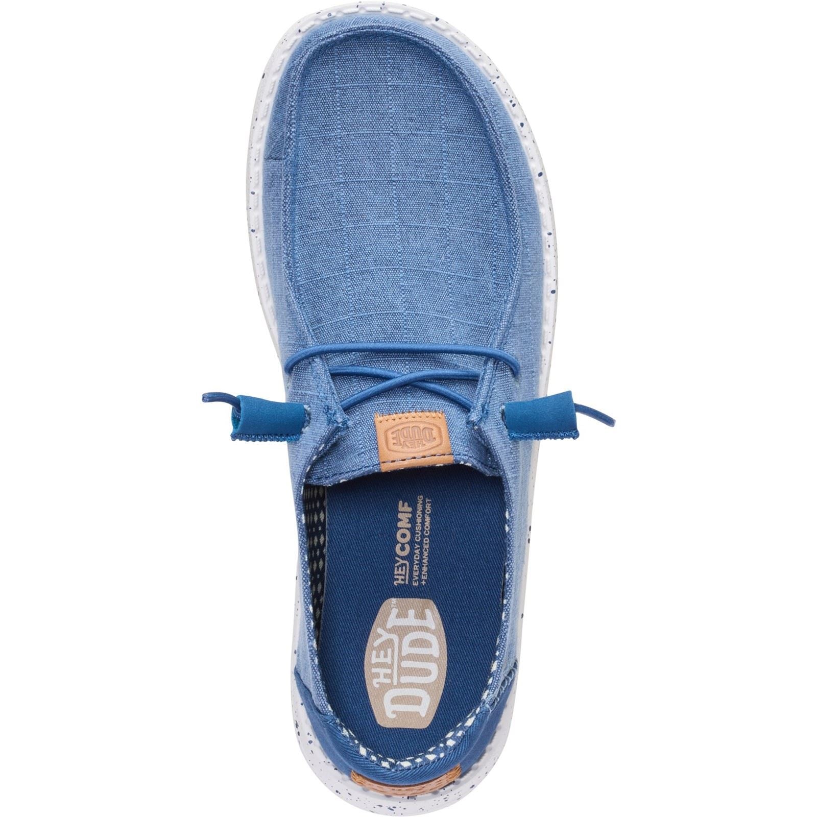 HEYDUDE Wendy Chambray Textil Damen Ensign Blau Freizeitschuhe