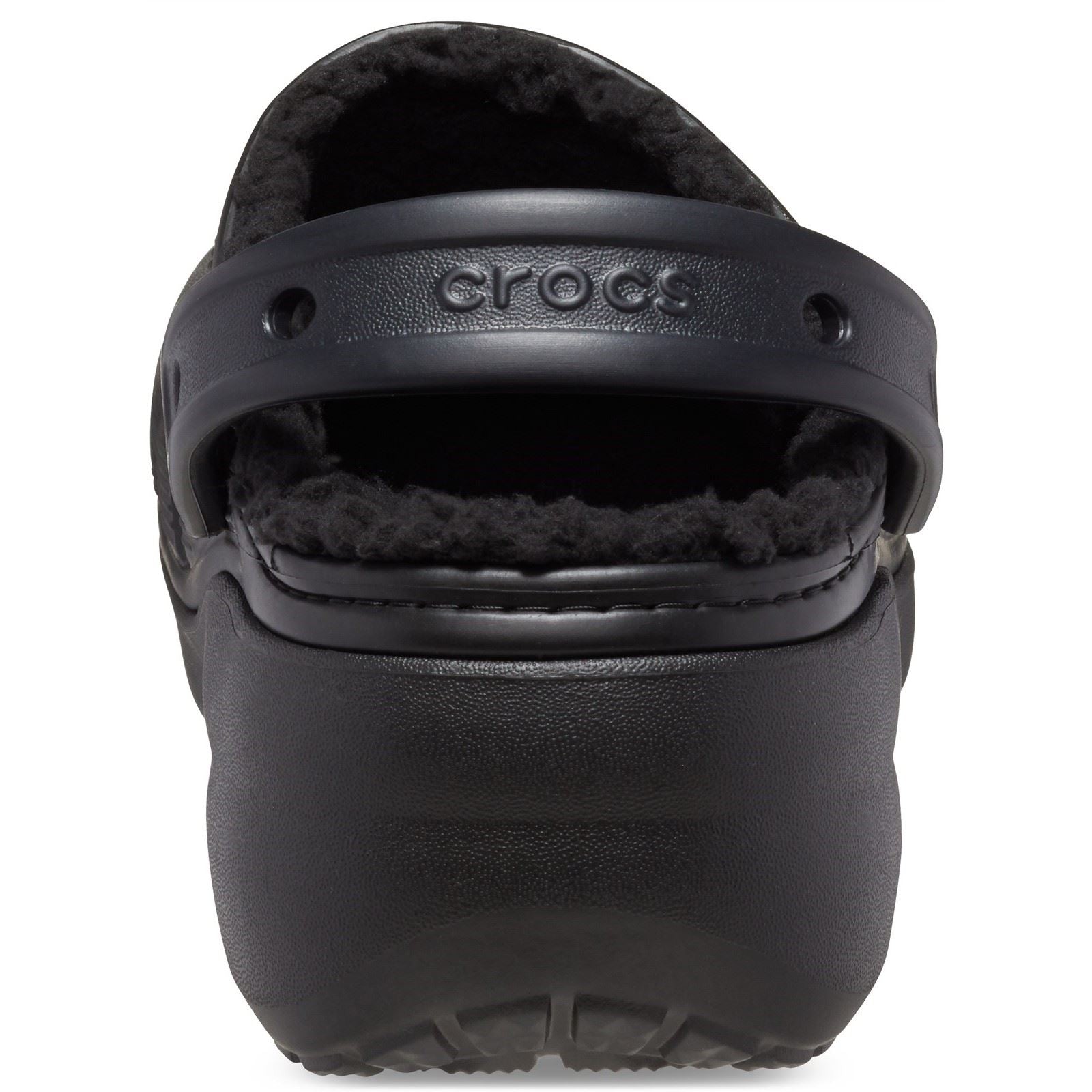 Crocs Classic Platform Lined Damen Clogs Aus Thermoplast In Schwarz