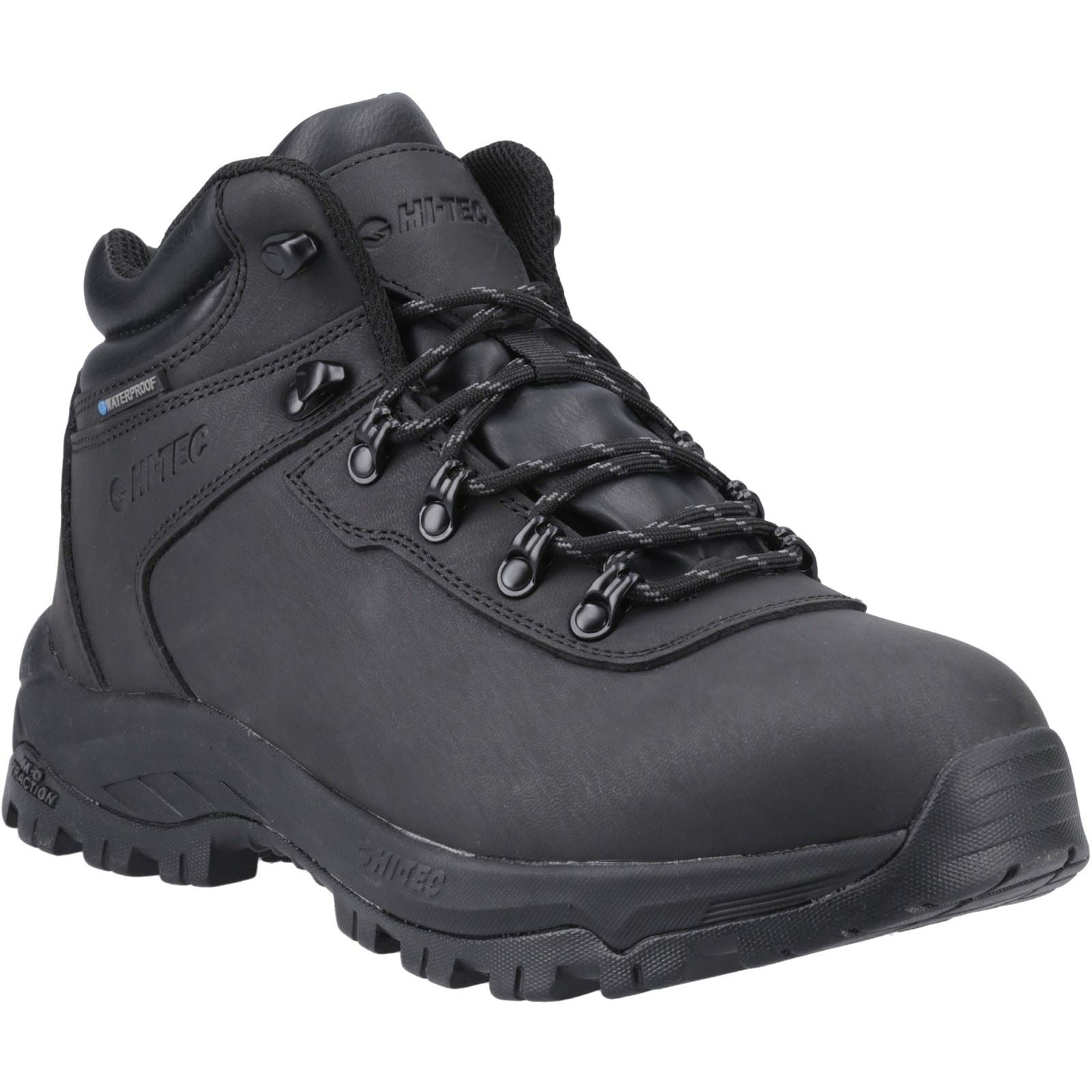 Hi-Tec Eurotrek Lite Waterproof Herren Wanderstiefel Aus Schwarzem Kunstleder