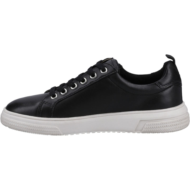 Hush Puppies Martha Damen Sneaker Aus Schwarzem Leder