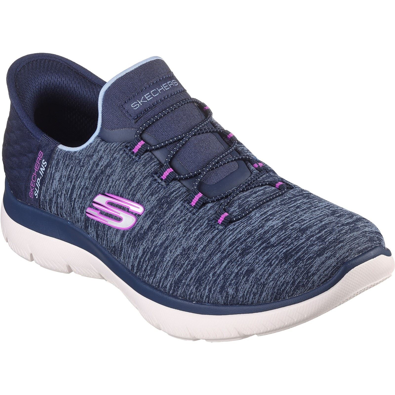 Skechers Summits Dazzling Haze Textile Damen Sneaker In Marineblau/Lila