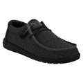 HEYDUDE Wally Sox Herren Bootsschuhe Aus Mikro-Wildleder In Total Schwarz
