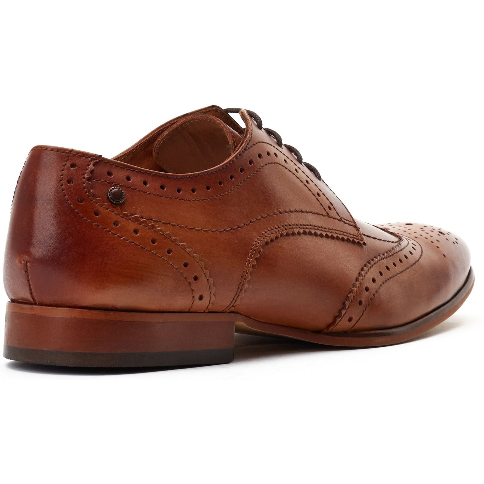 Base London Barbera Leder Herren Tan Brogues Schuhe
