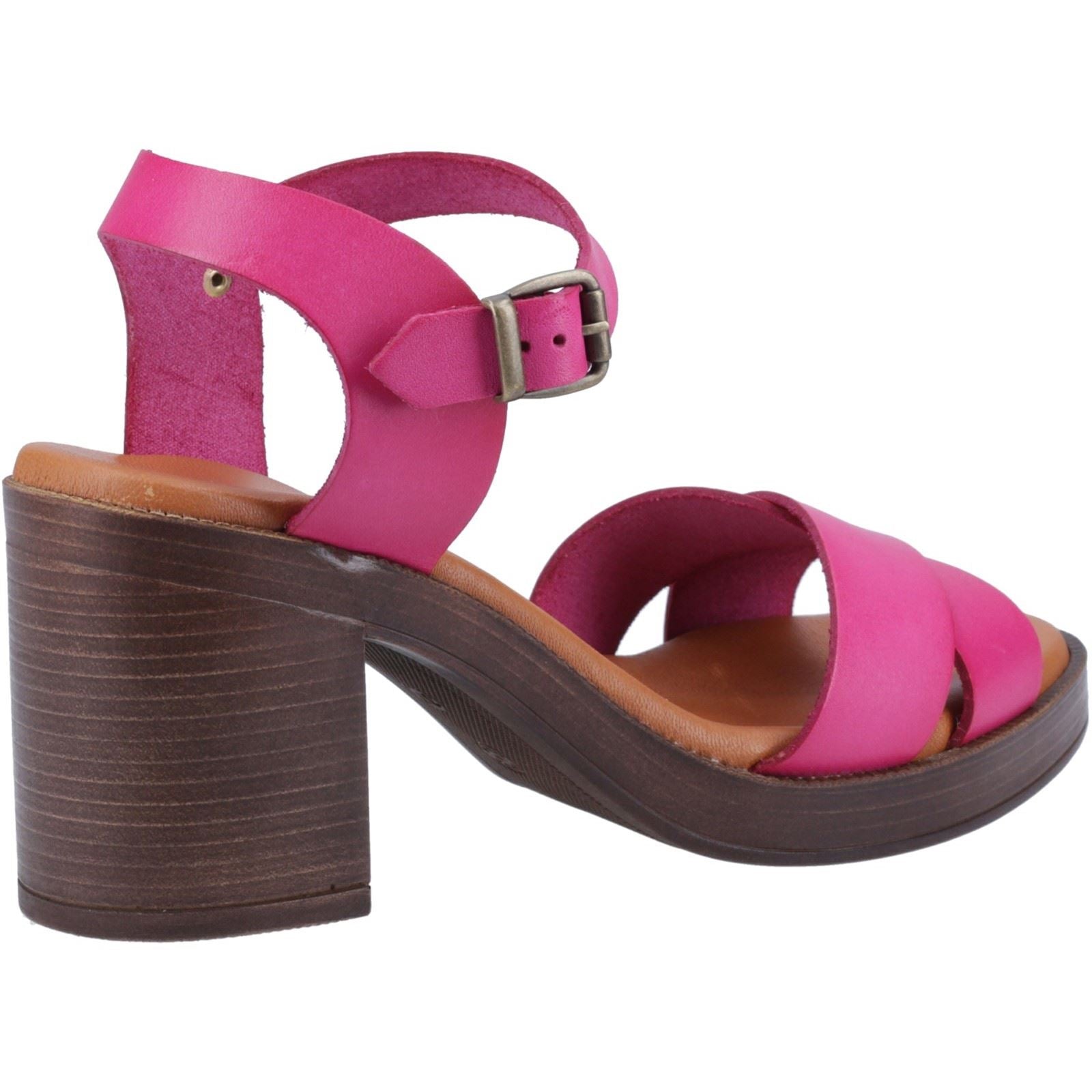 Hush Puppies Georgia Damen Sandalen Aus Rosa Leder