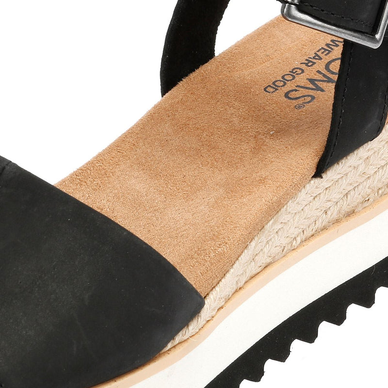 TOMS Diana Damen Keilabsatzschuhe Aus Schwarzem Leder