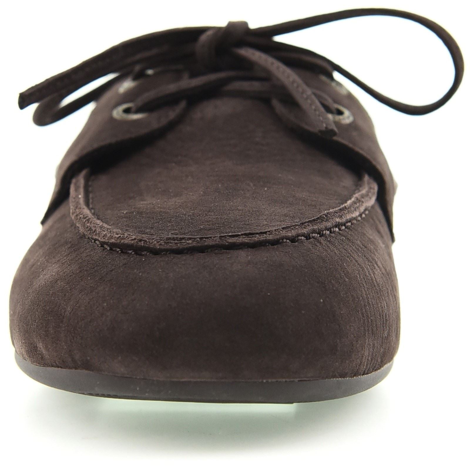Sperry Slim Boat Leder Damen Dunkelbraune Bootsschuhe