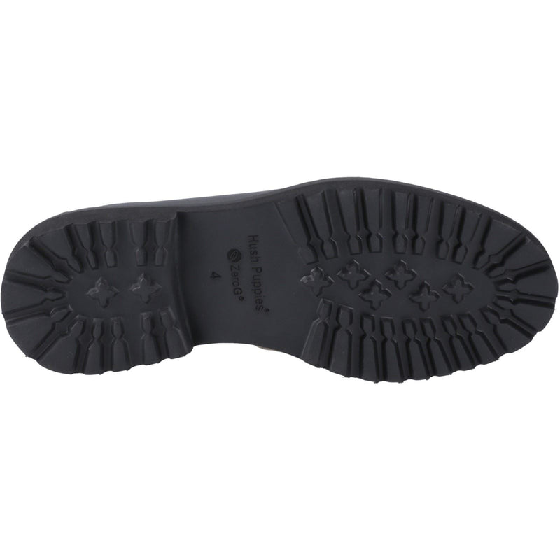 Hush Puppies Grazia Mädchenschwarze Slipper Aus Leder