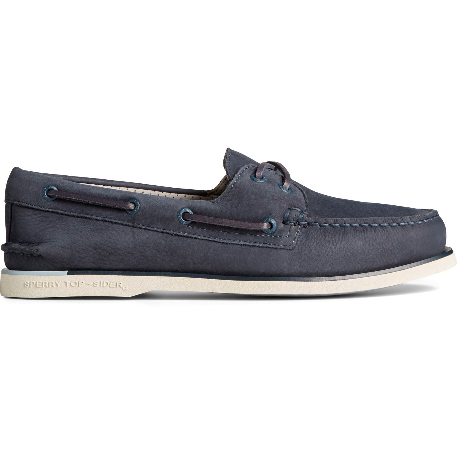 Sperry Gold Authentic Original 2-Eye Nubuk Herrenschuhe In Marineblau
