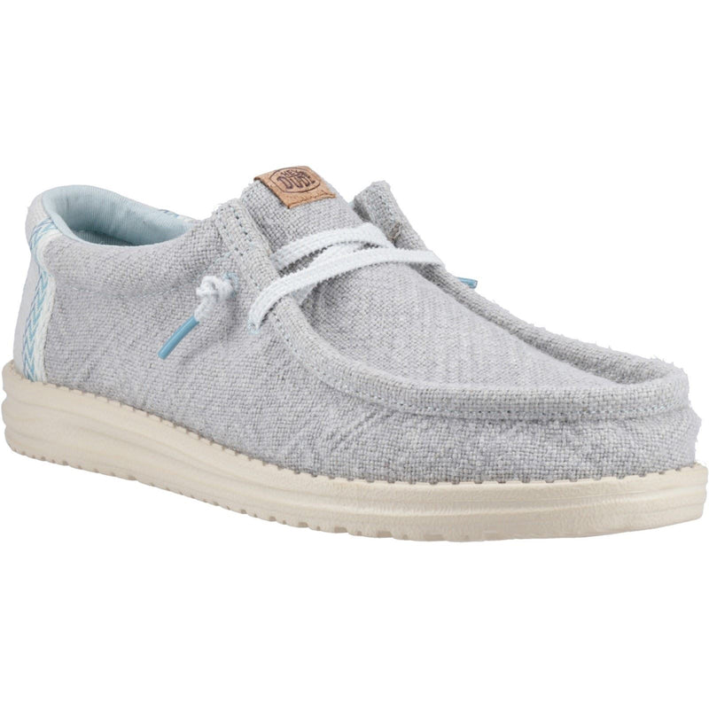HEYDUDE Wally Jute Herren Mokassinschuhe Aus Jutegewebe In Cloud Blau/Dawn Blau