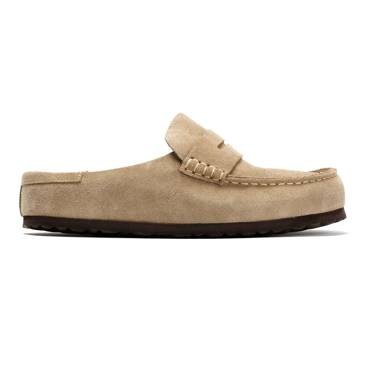Birkenstock Naples Regular Wildleder Beige Clogs