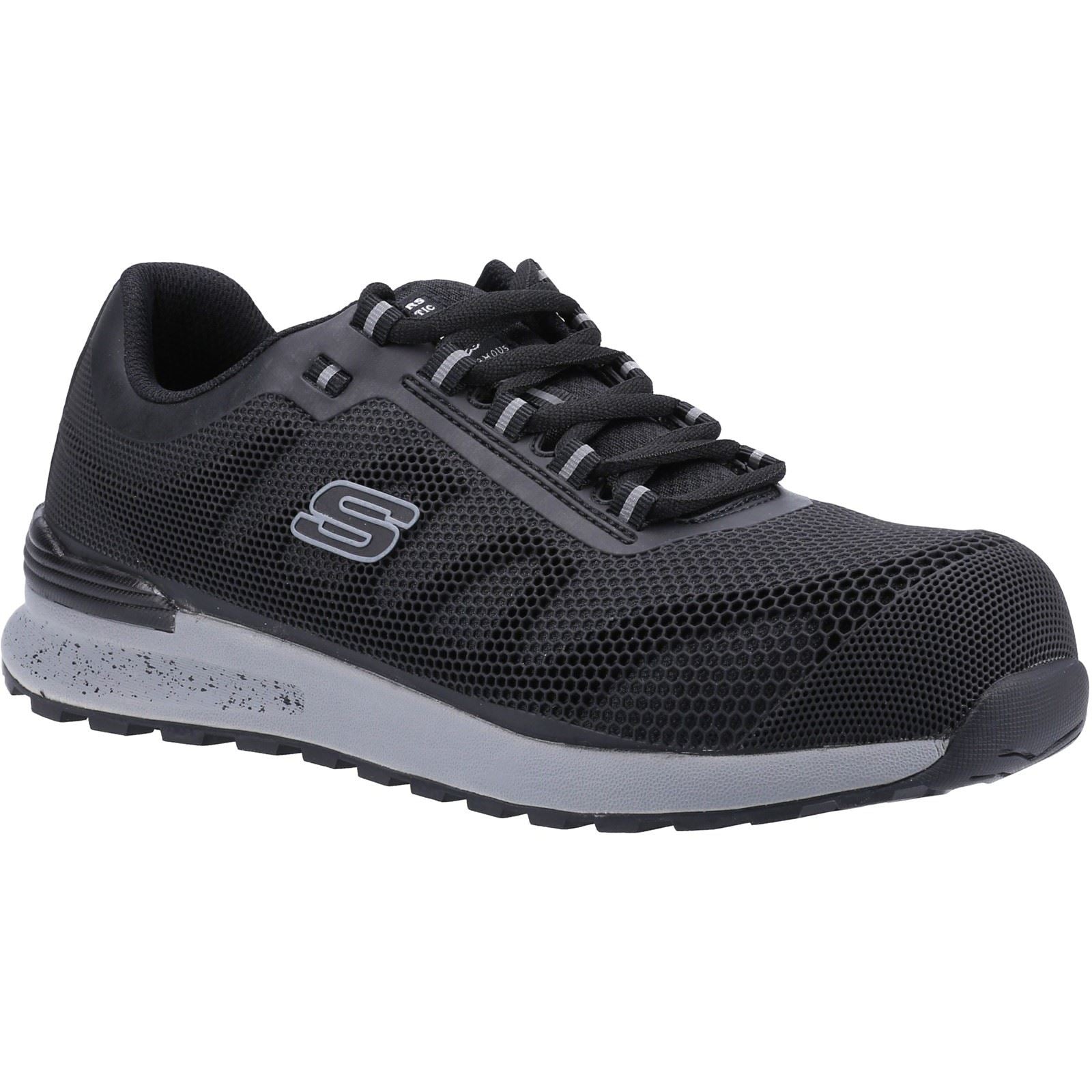 Skechers Workwear Bulklin Bragoo Textil Herren Schwarze Sicherheits-Sneaker