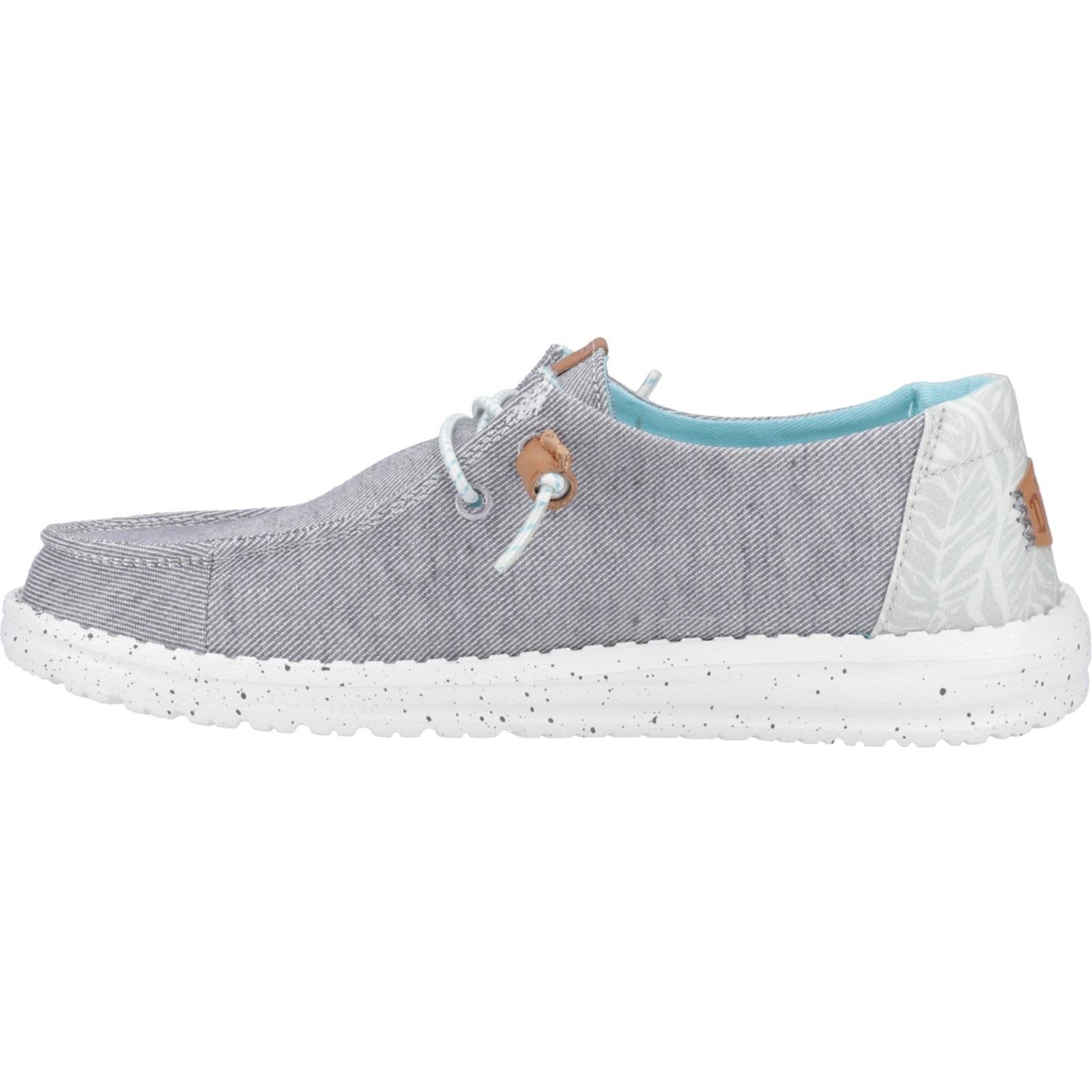HEYDUDE Wendy Heathered Slub Tropical Damen-Graue Loafer