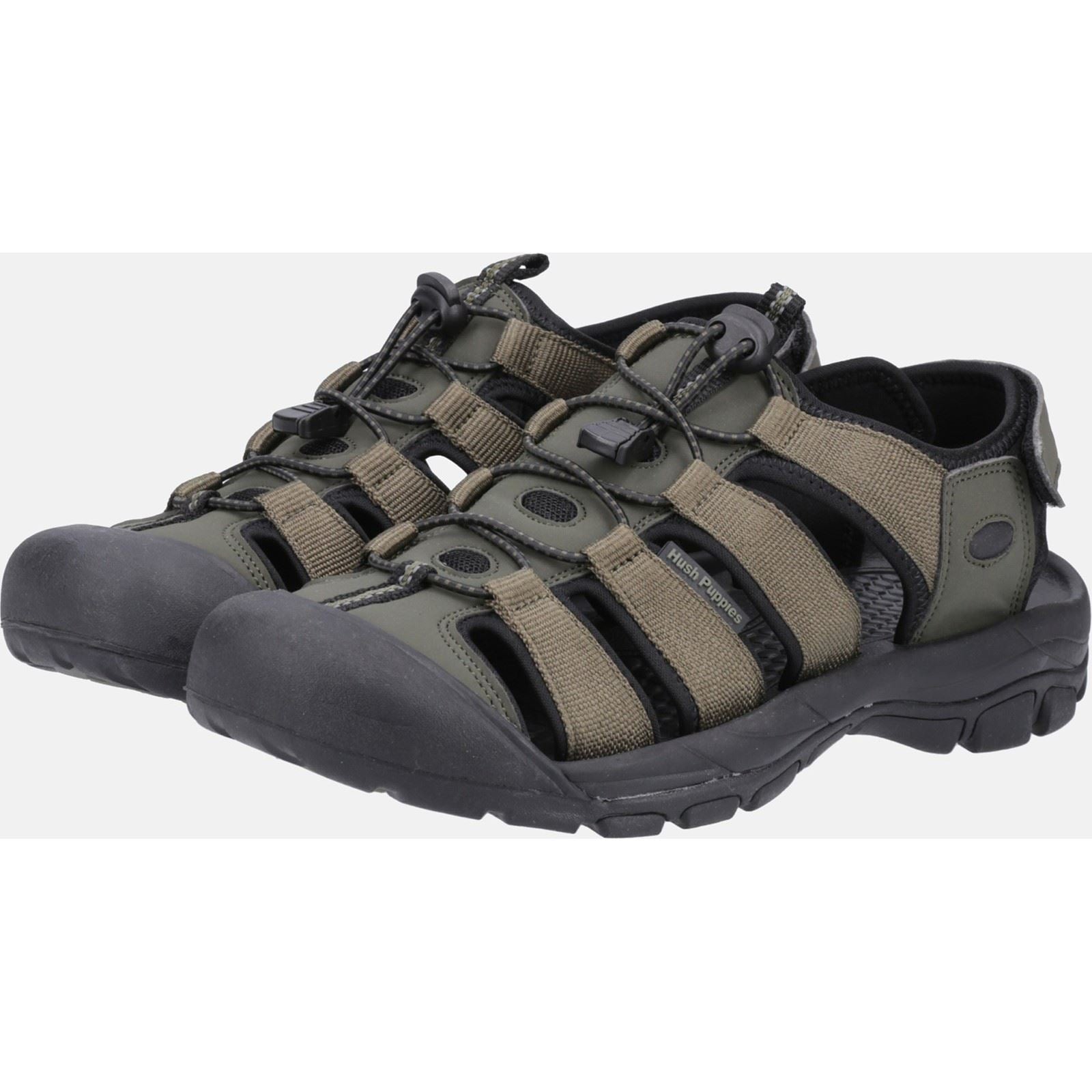 Hush Puppies Peru Polyurethan/Webbing Herren Sandalen In Khaki