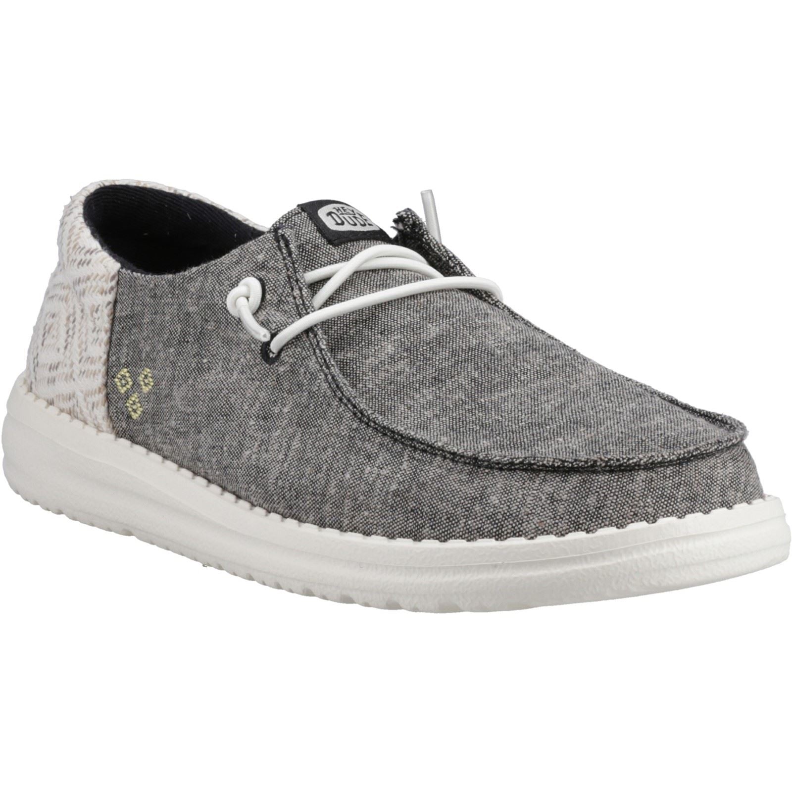 HEYDUDE Wendy Funk Surf Baja Damen Mokassins Aus Baumwollmischung In Schwarz/Mehrfarbig