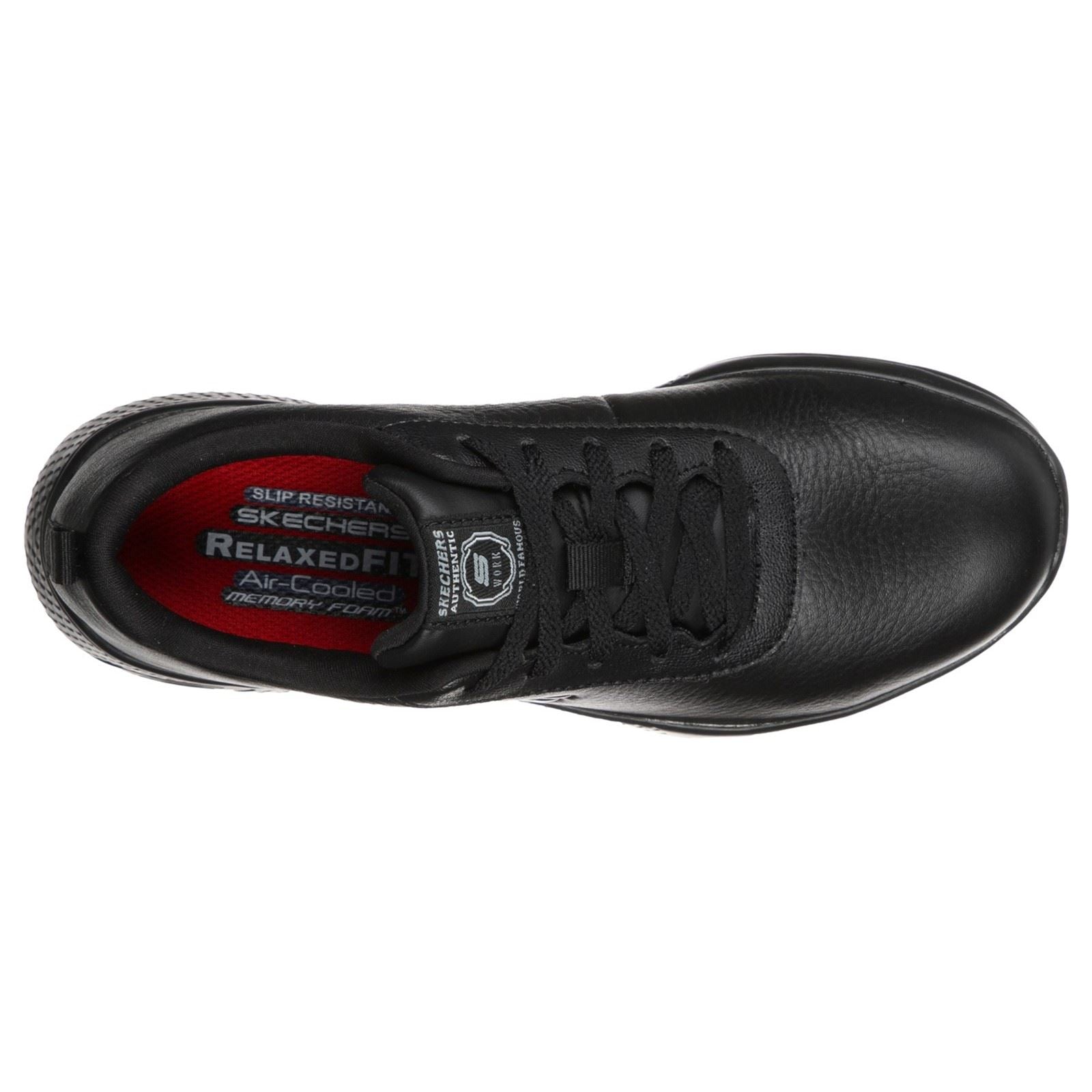 Skechers Workwear Marsing Gmina Leder Frauen Schwarze Sicherheits Sneaker