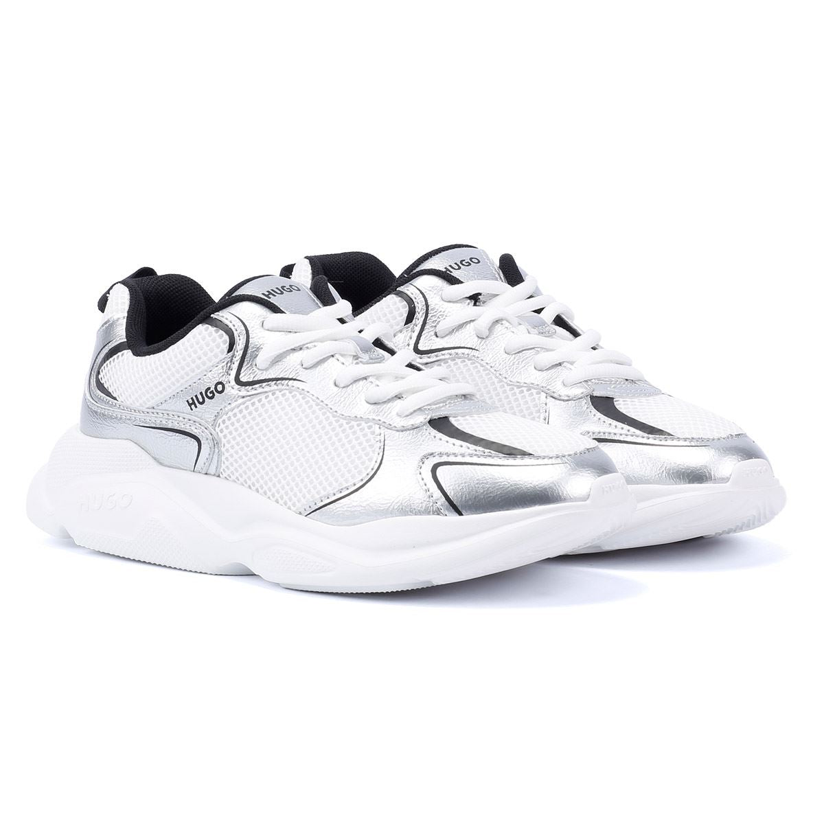 Hugo Leon Tennis Damen Silberne Sneaker