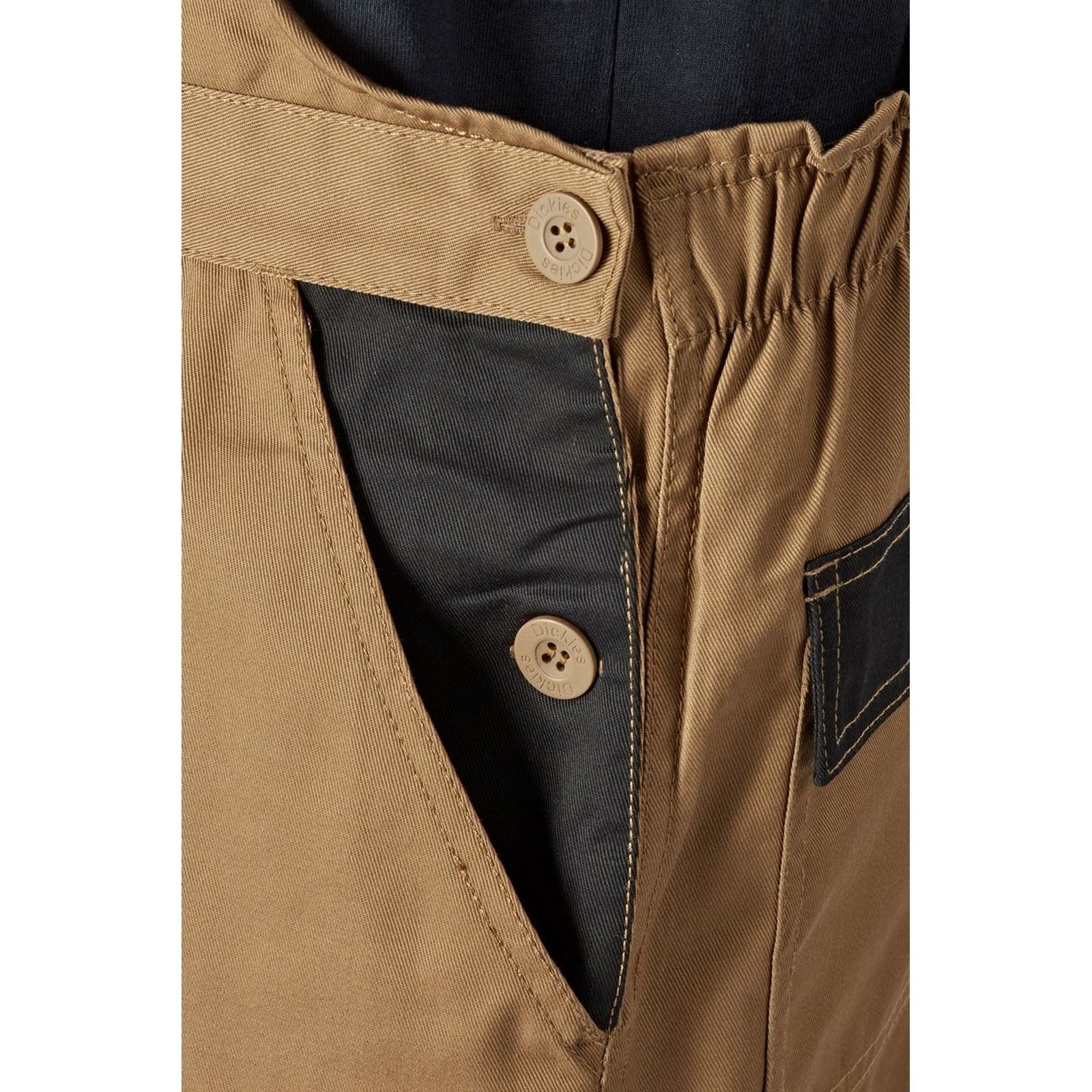 Dickies Everyday Bib and Brace Polyester Herren Brauner Arbeitsoverall