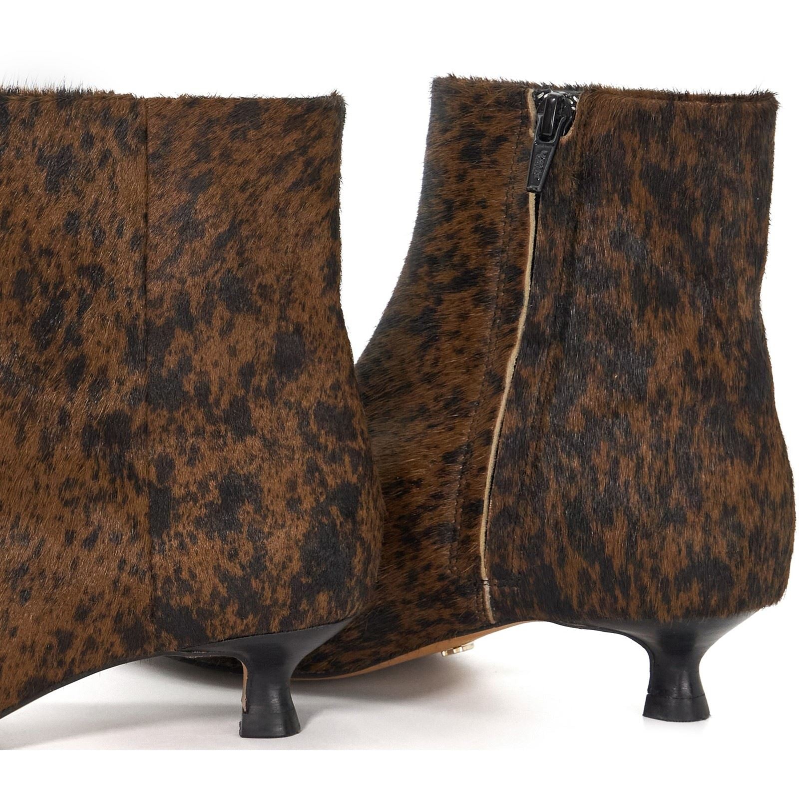 Dune Odore Leder Damen Hellbraune Hohem Absatz Stiefeletten