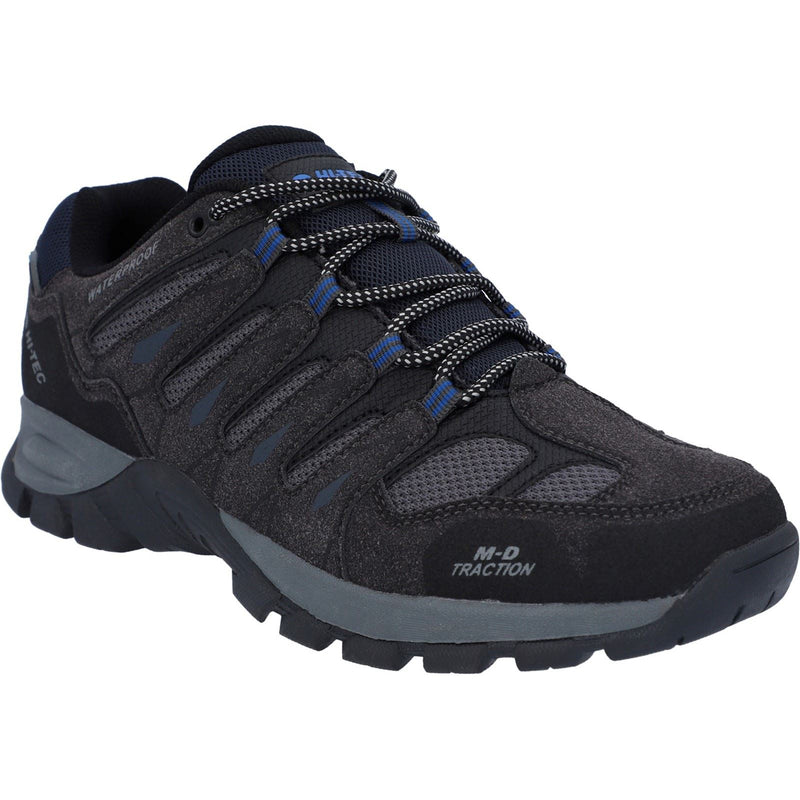 Hi-Tec Corzo Low Pu Wildleder Herren Wanderschuhe In Anthrazit/Nautikblau