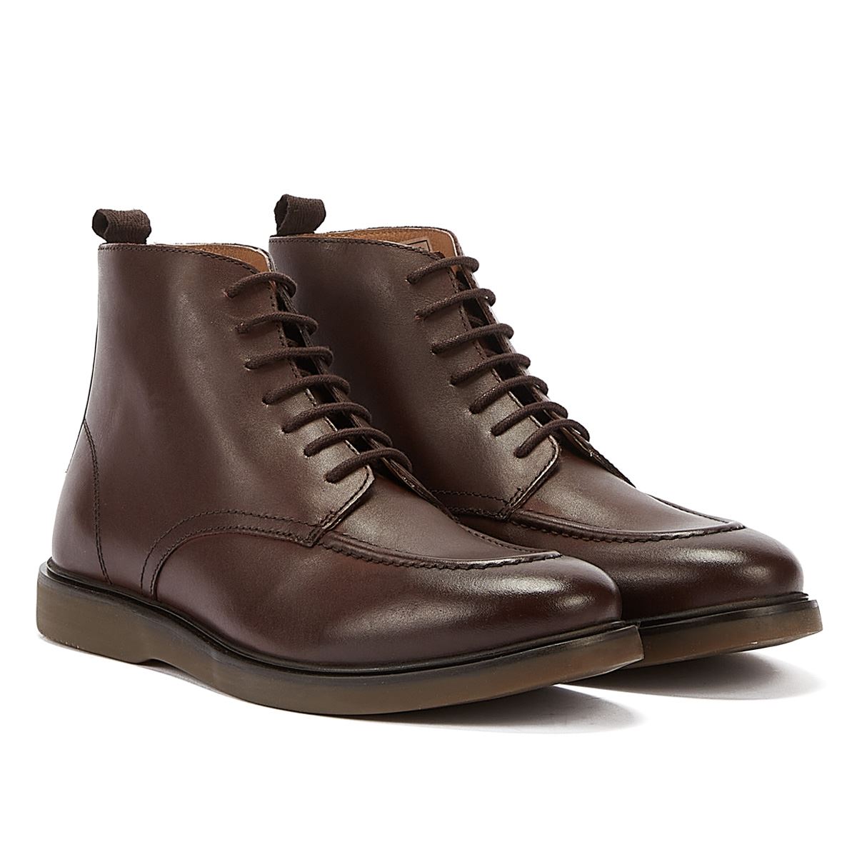 H By Hudson Carlo Leder Herren Stiefel Braun