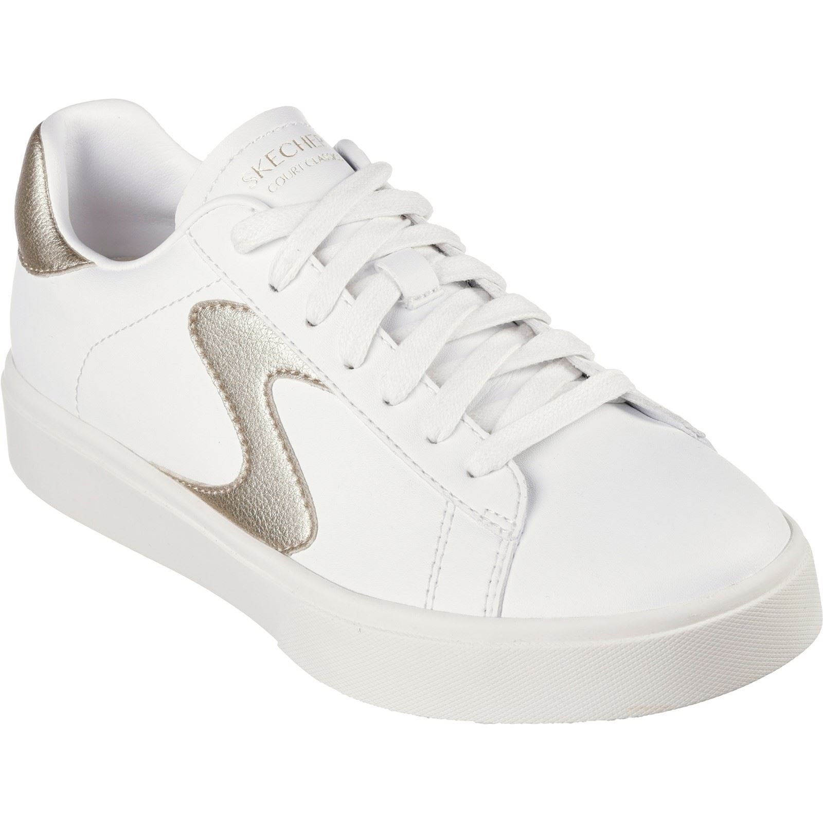 Skechers Eden LX - Beaming Glory Damen-Sneaker Aus Synthetik In Weiß/Gold