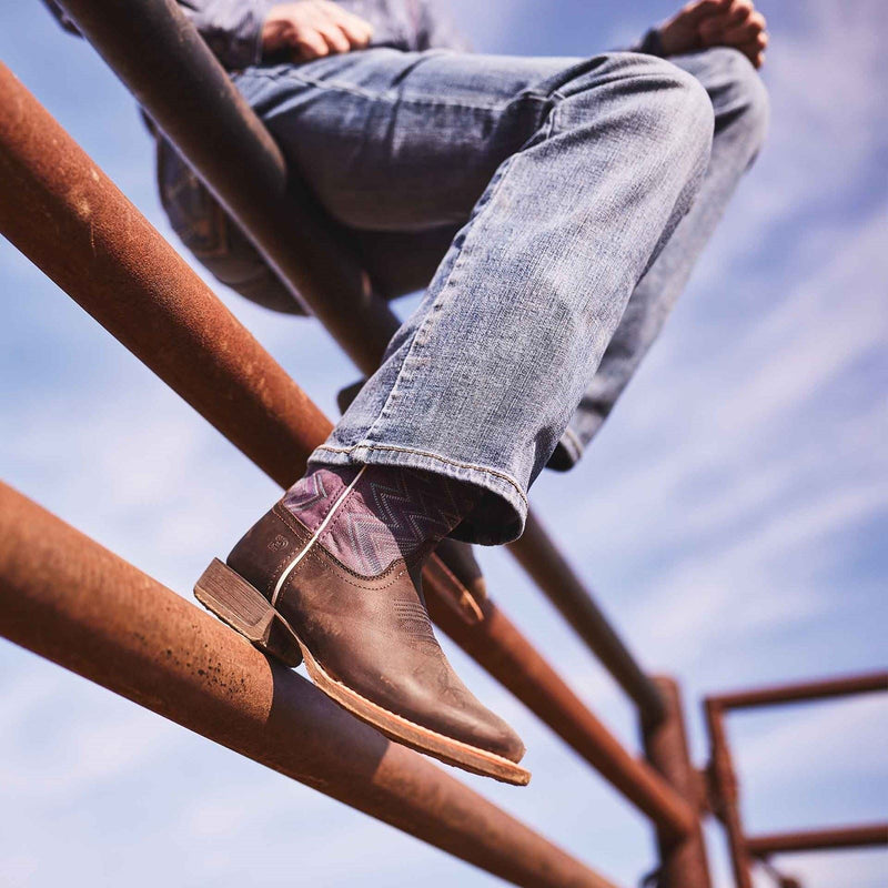 Durango Lady Rebel Pro Leder Damen Stiefel In Dunkelbraun/Amethyst