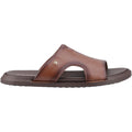 Hush Puppies Callum Slide Leder Herren Sandalen In Braun