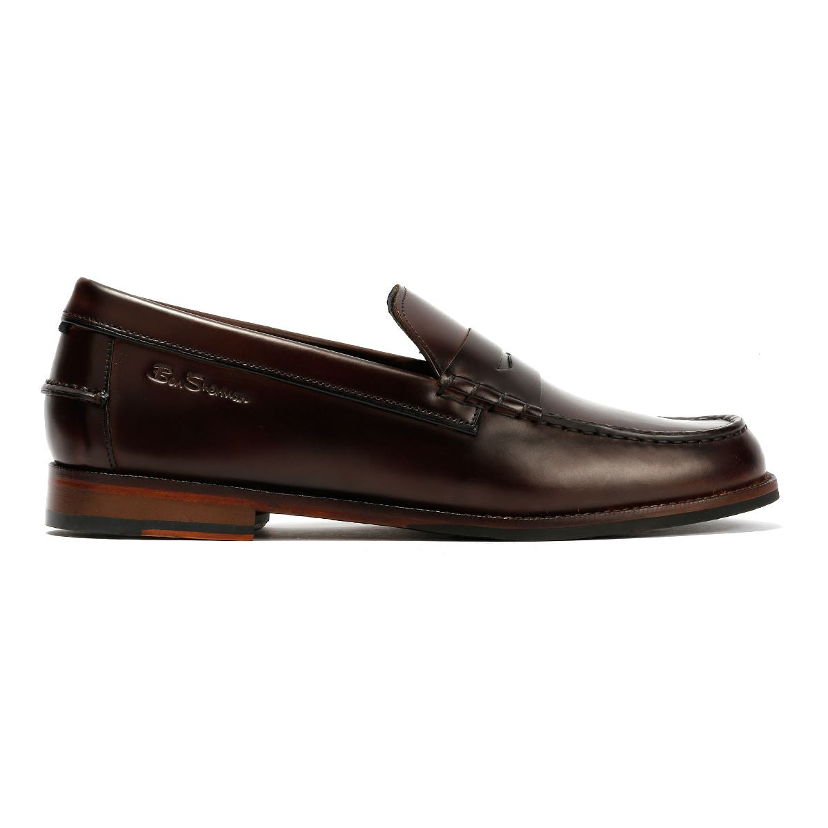 Ben Sherman Sid Leder Herren Braune Slipper