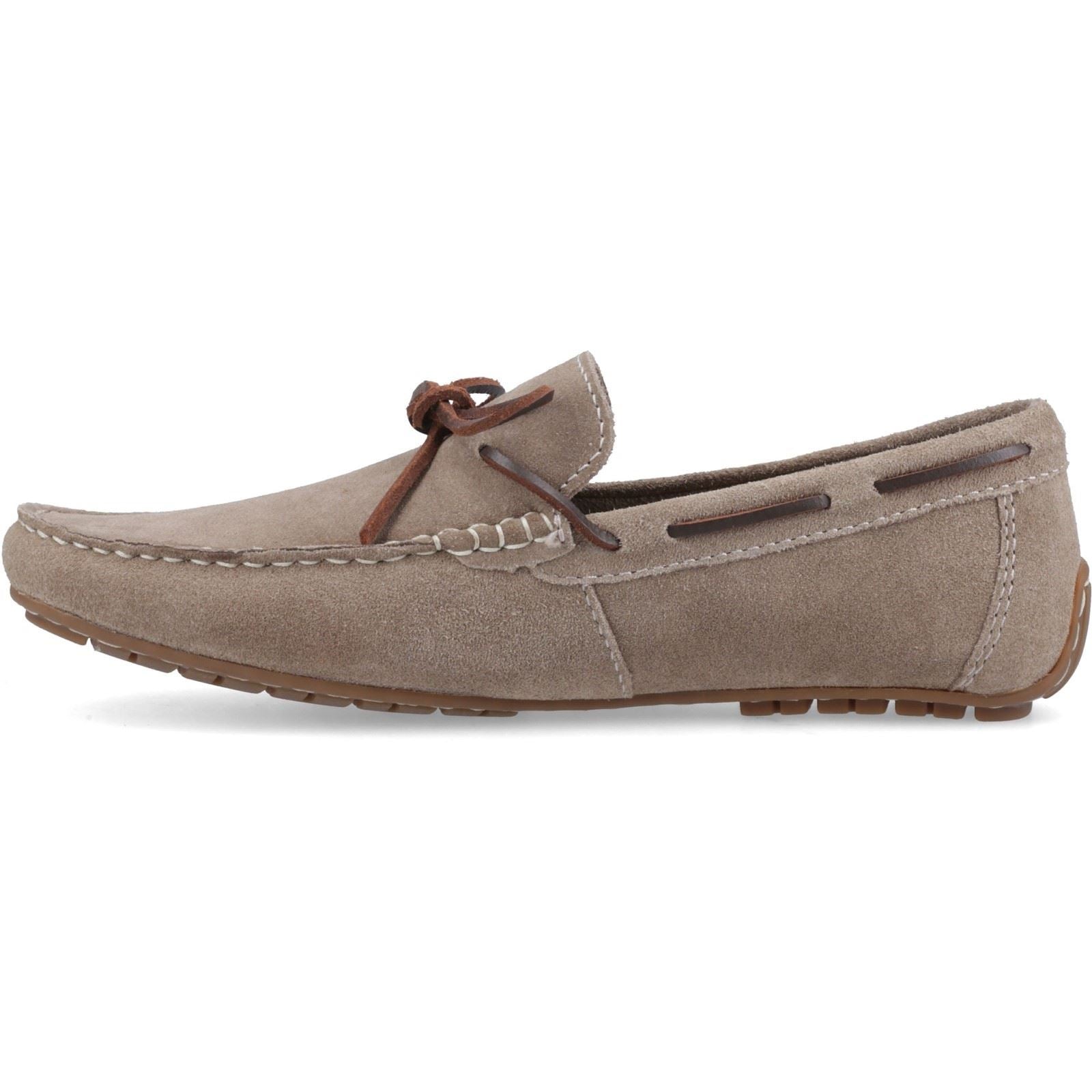 Hush Puppies Reuben Boat Shoe Wildleder Herren Taupe Bootschuhe