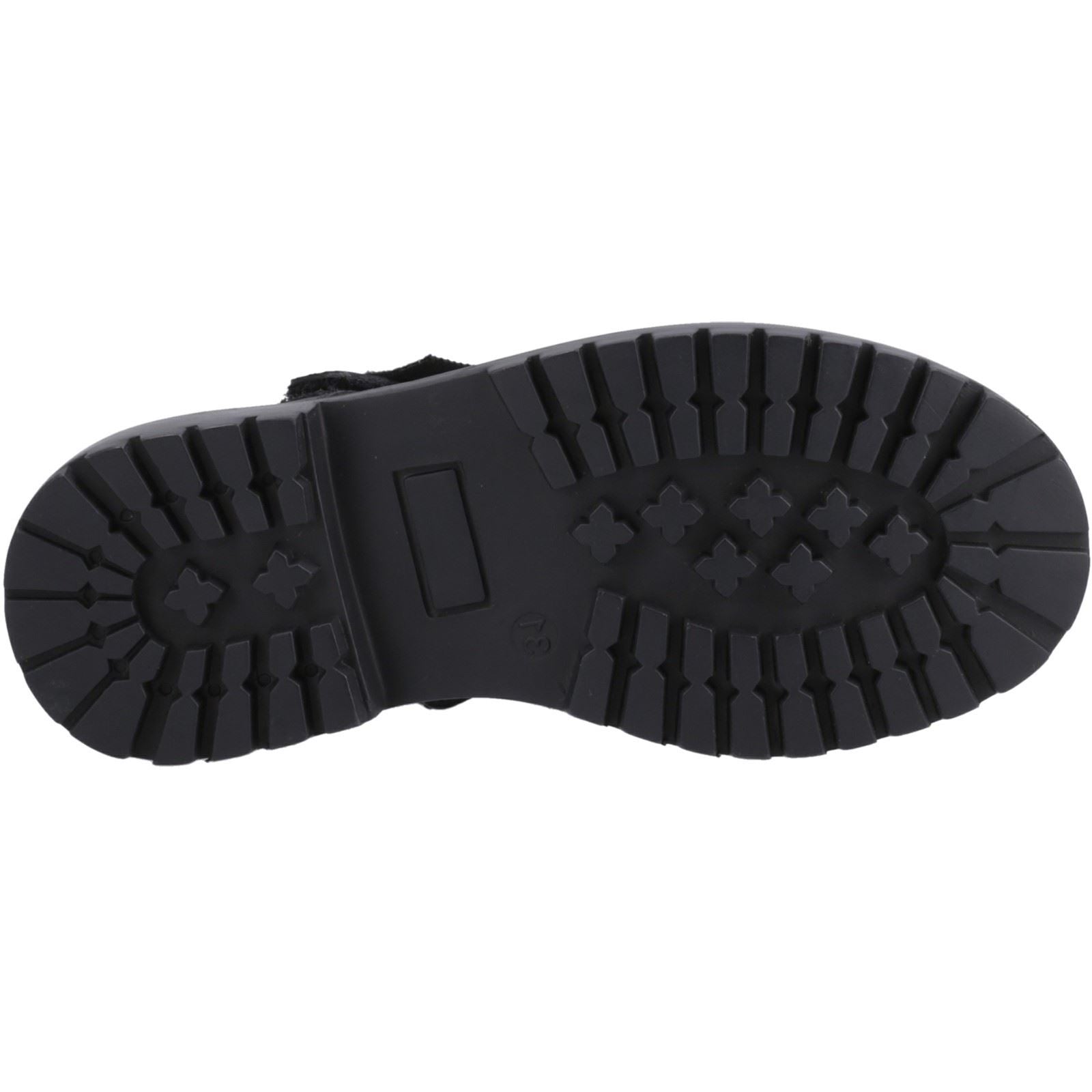 Hush Puppies Astrid Bow Mädchenschuhe Aus Schwarzem Leder