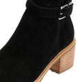 TOMS Hailey Buckle Wildlederschwarze Damenstiefel