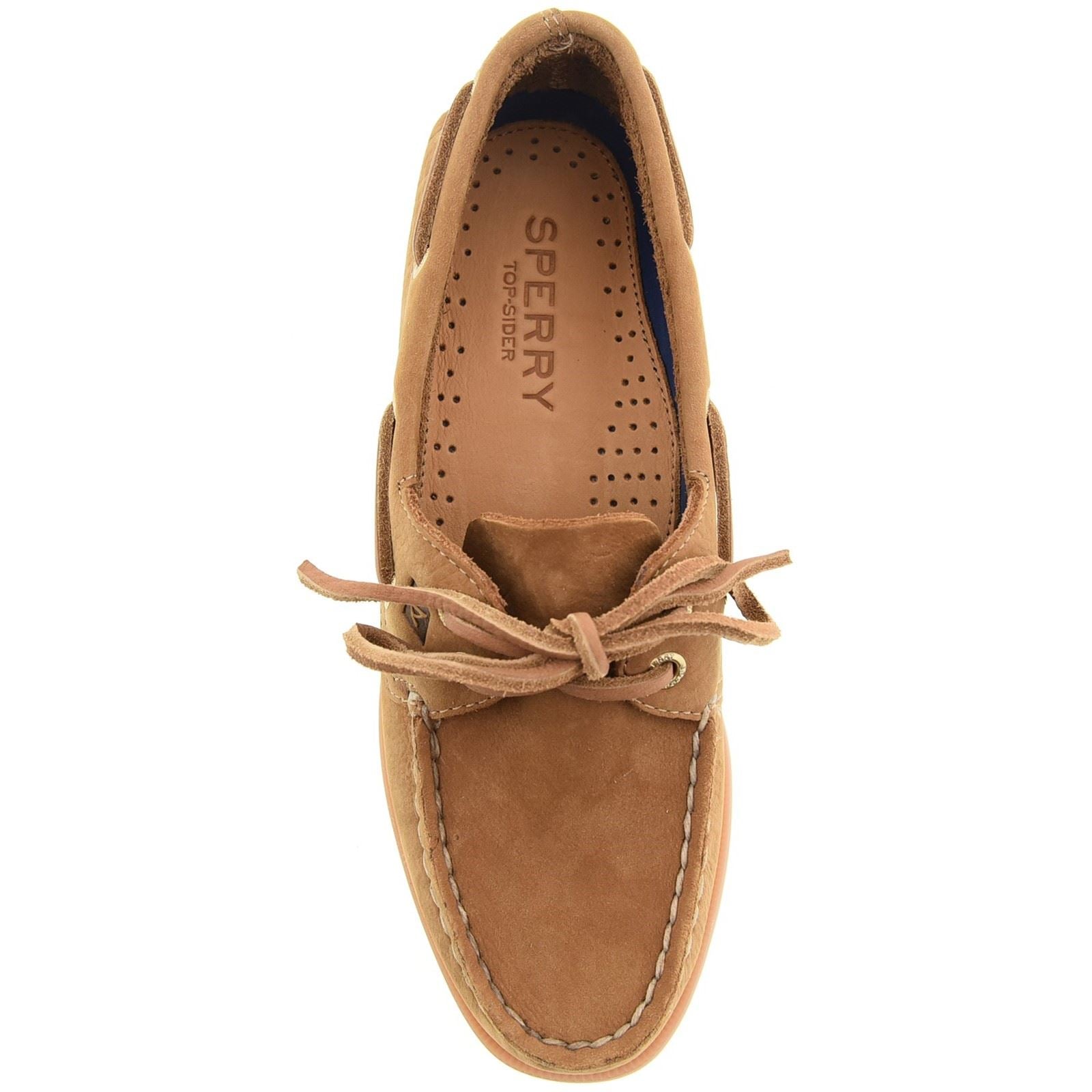 Sperry Authentic 2 Eye Boat Leder Damen Beige Bootsschuhe